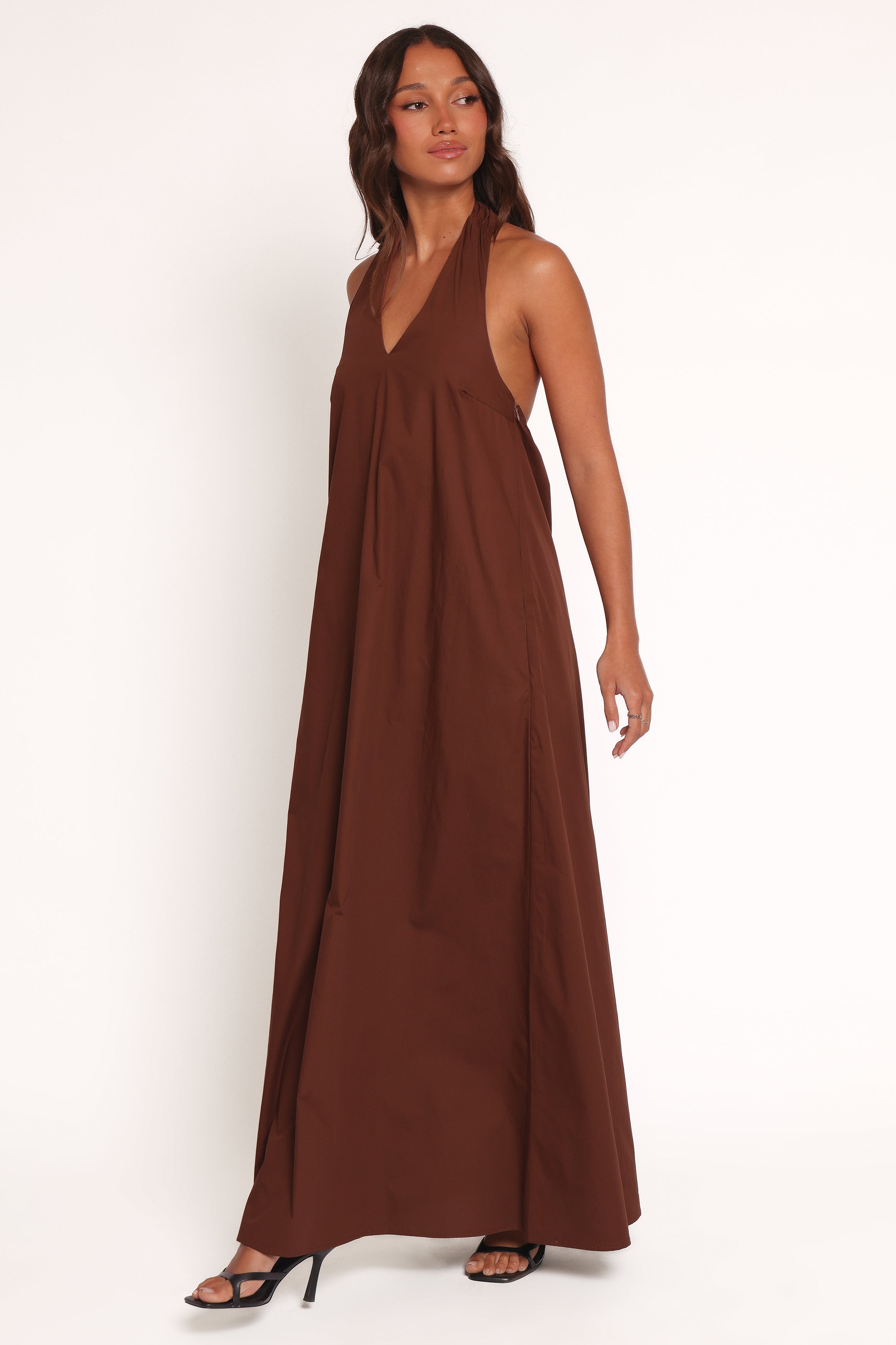 Petal and Pup USA DRESSES Kaida Maxi Dress - Espresso