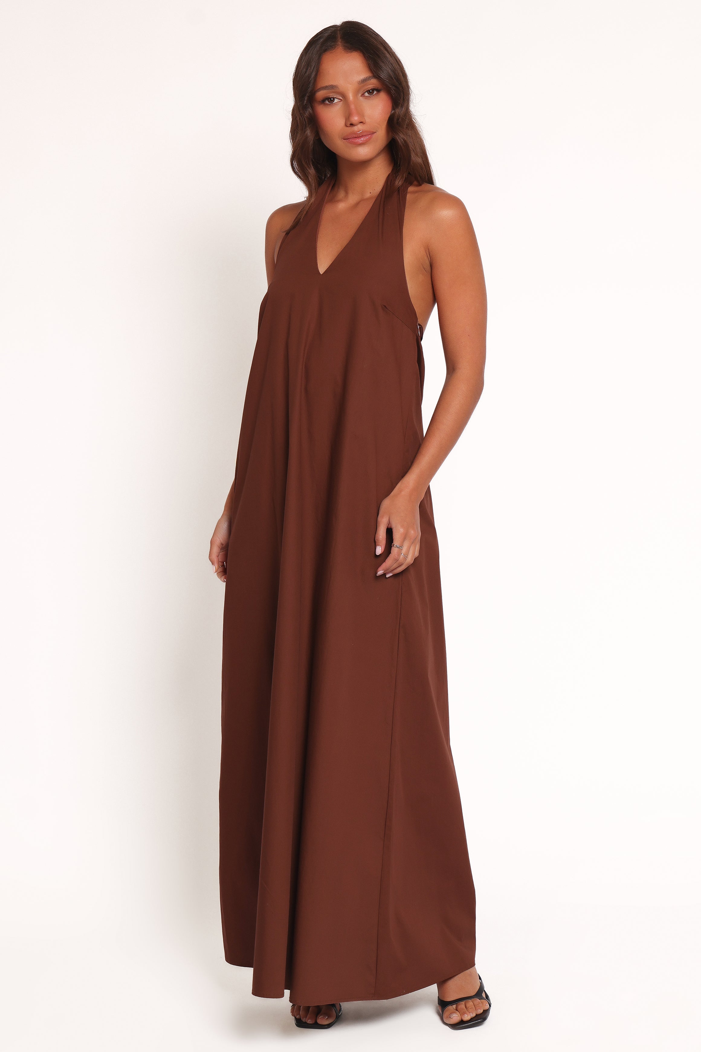 Petal and Pup USA DRESSES Kaida Maxi Dress - Espresso