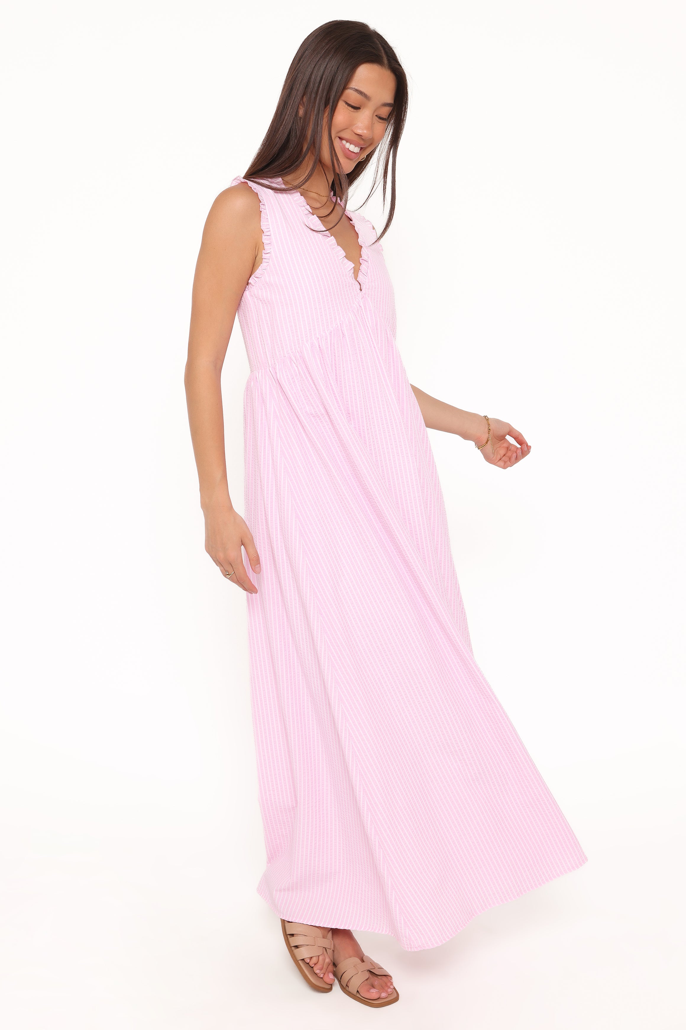 Petal and Pup USA DRESSES Kalan Maxi Dress - Pink Stripe