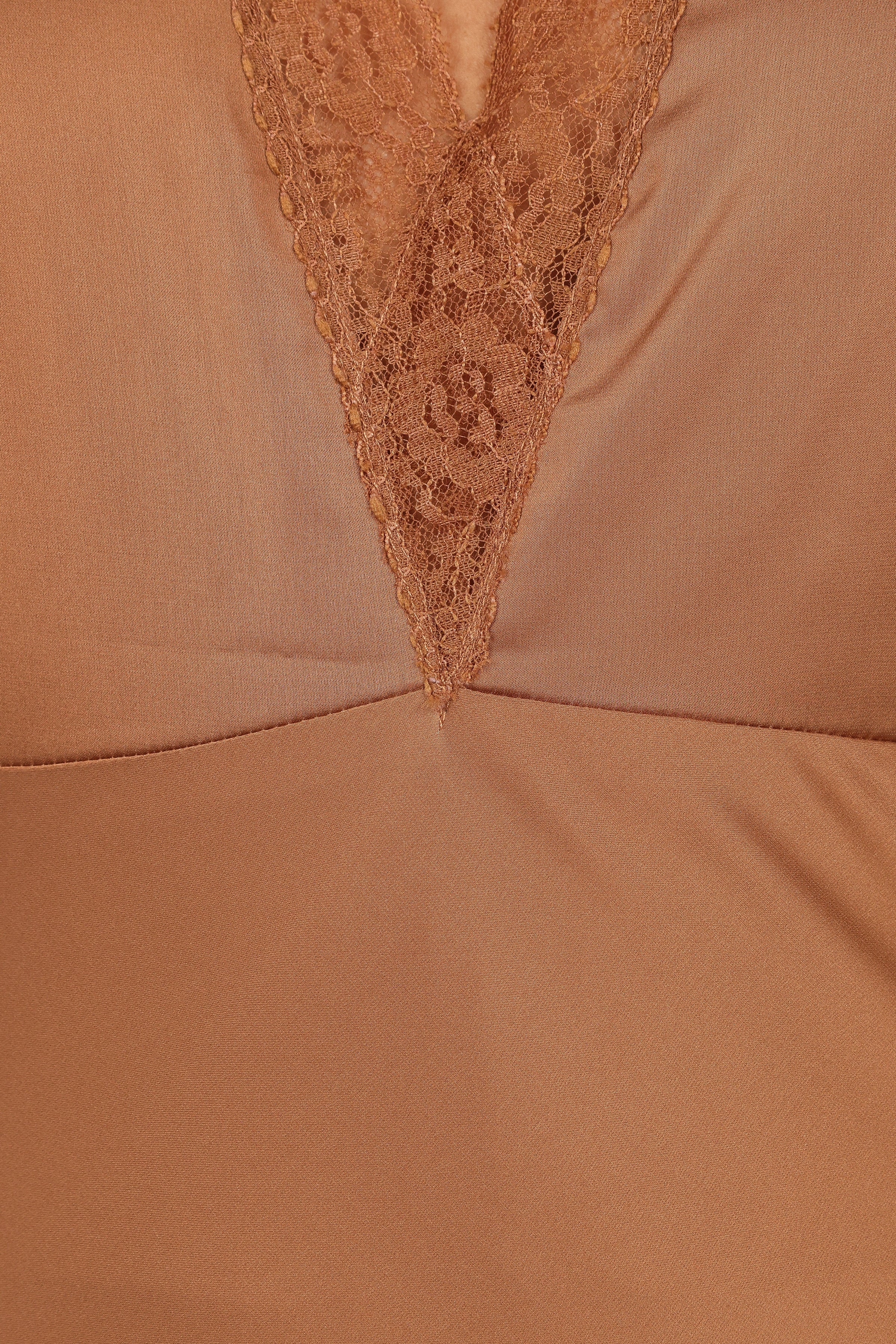 Petal and Pup USA DRESSES Kalina Halterneck Maxi Dress - Bronze