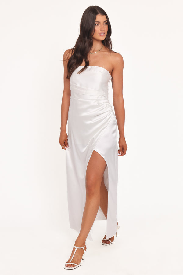 Nisha Strapless Mini Dress - White | Petal & Pup USA Nisha Strapless Mini Dress - White | Petal & Pup USA