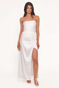 Petal and Pup USA DRESSES Kara Strapless Maxi Dress - White