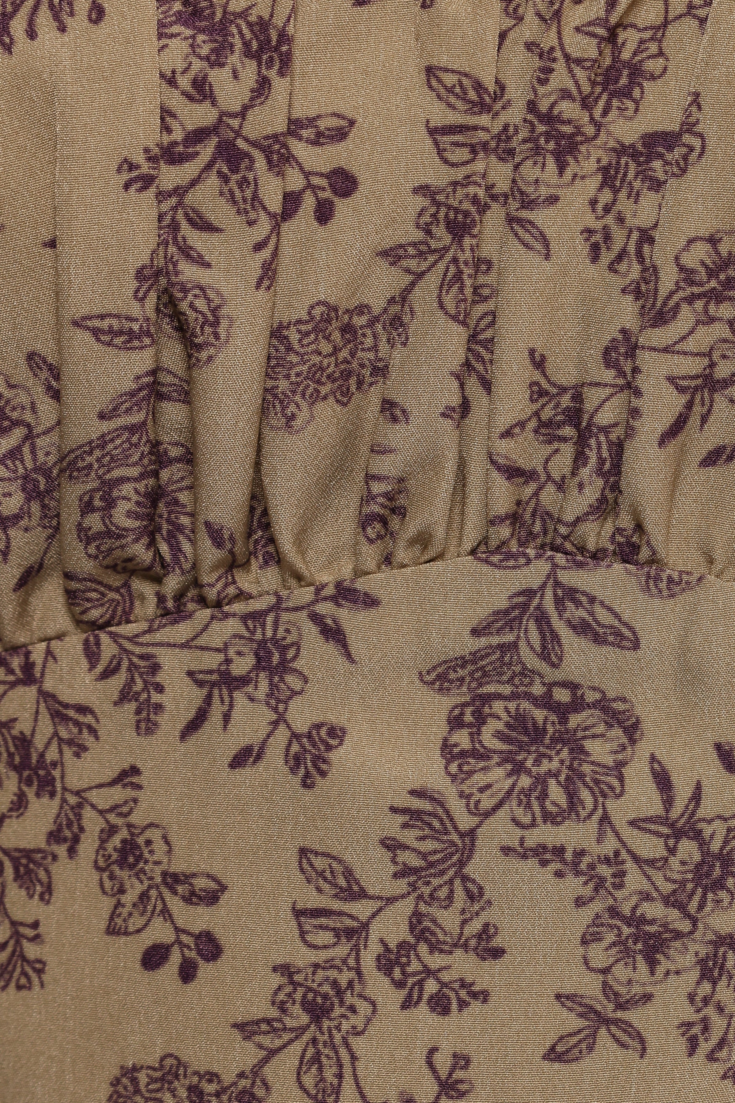 Petal and Pup USA DRESSES Karie Midi Dress - Olive/Dark Purple