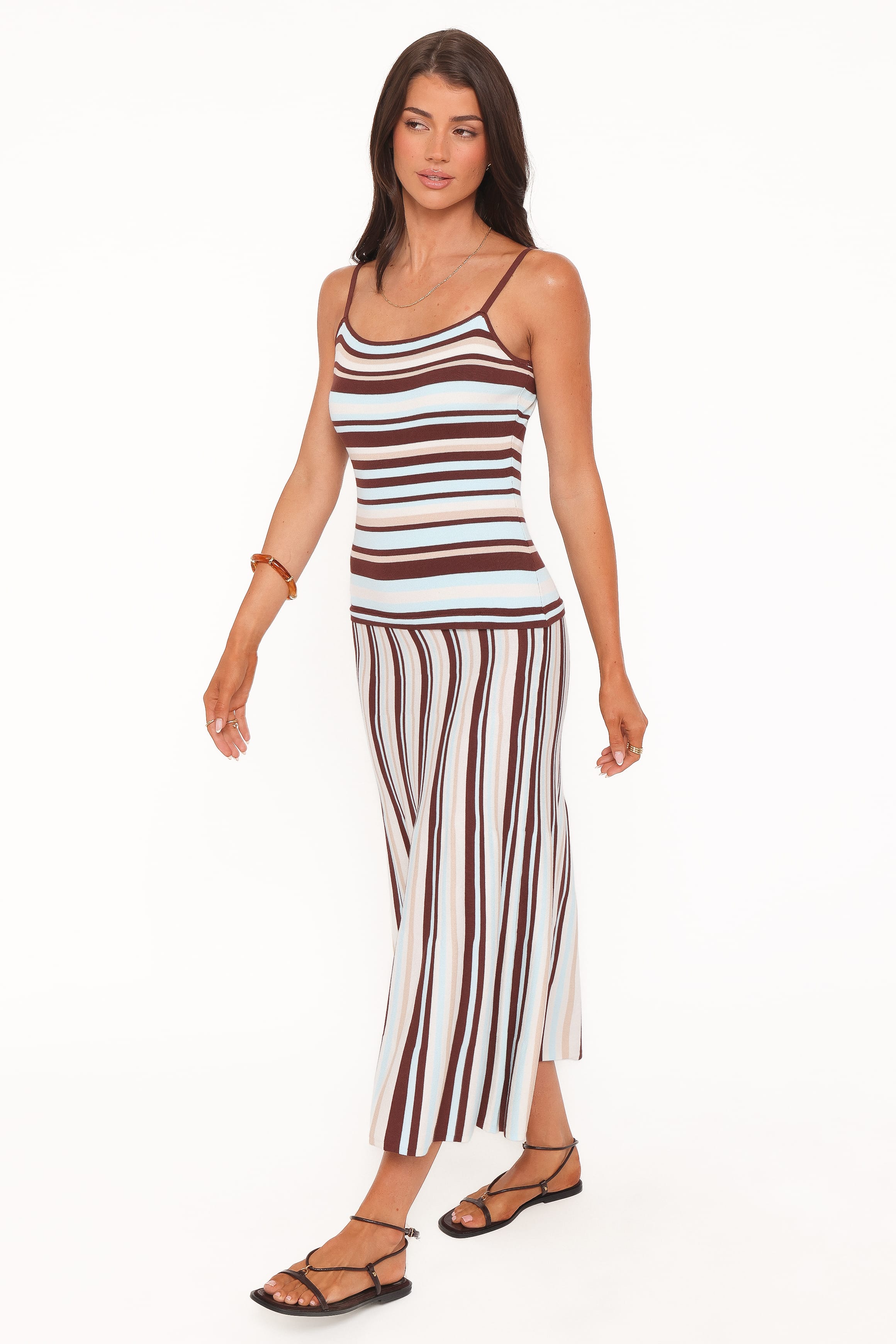 Petal and Pup USA DRESSES Karlin Maxi Dress - Blue Stripe