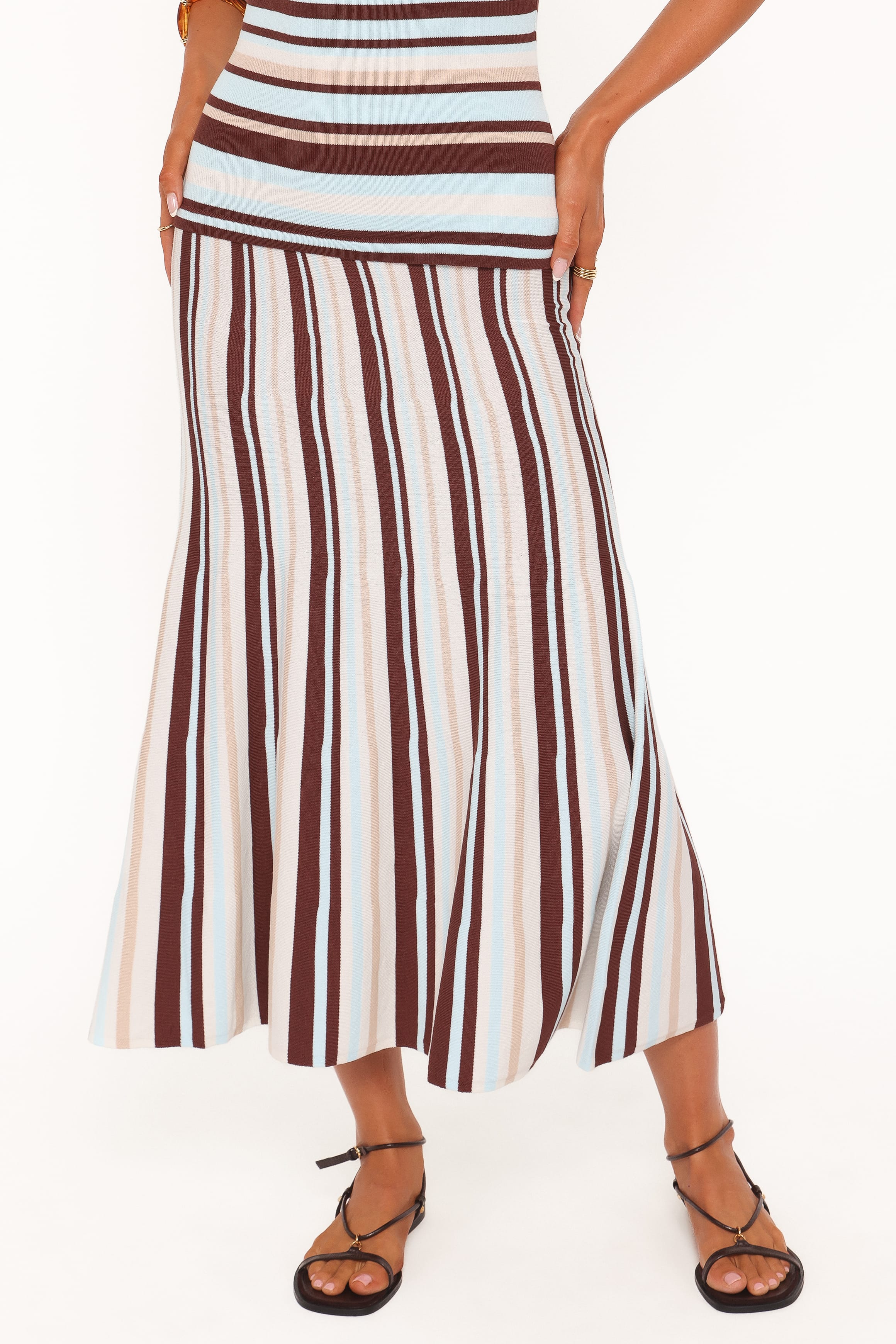 Petal and Pup USA DRESSES Karlin Maxi Dress - Blue Stripe