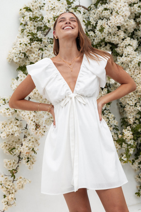 Petal and Pup USA DRESSES Kathy Mini Dress - White