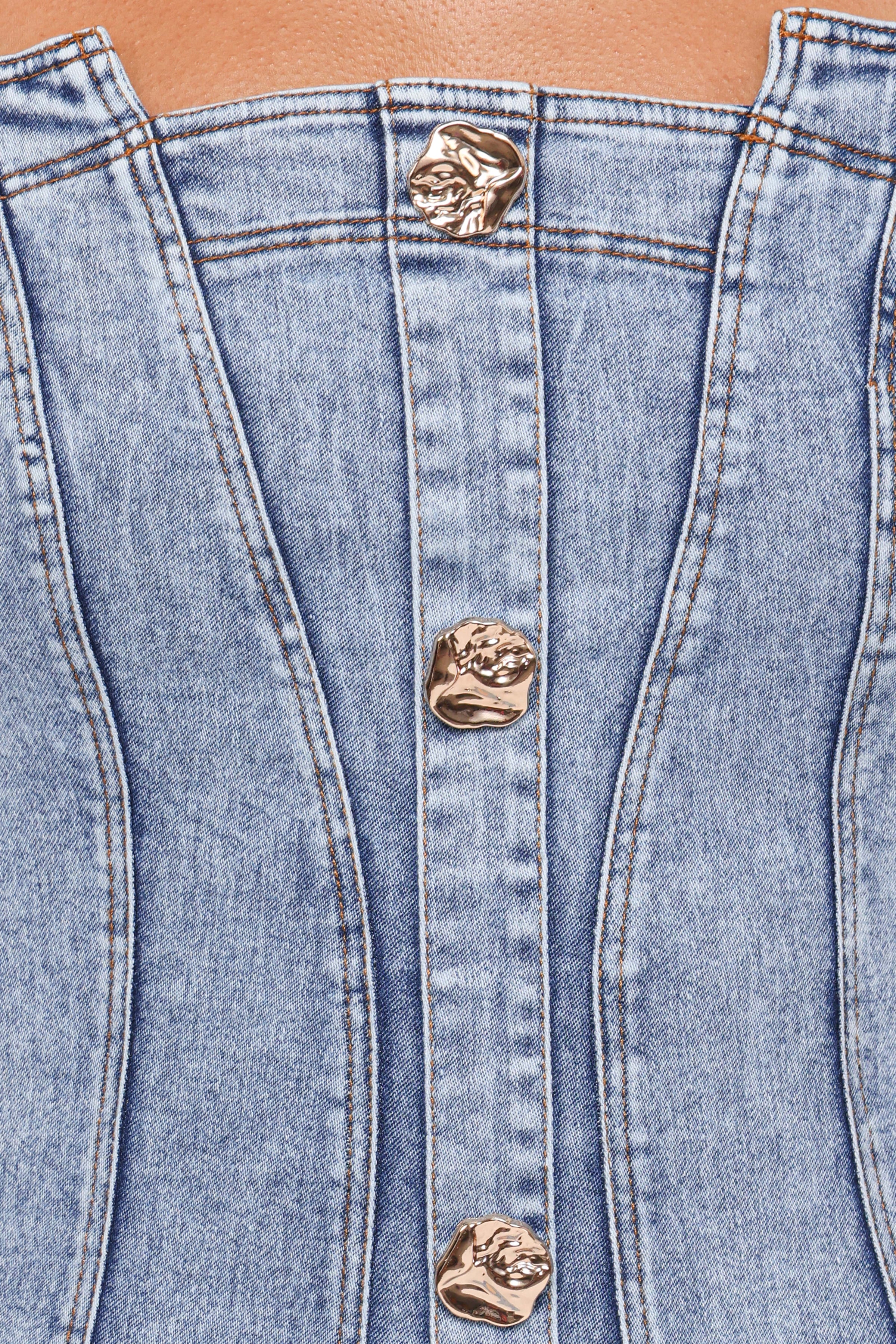 Petal and Pup USA DRESSES Katie Maxi Dress - Med Denim