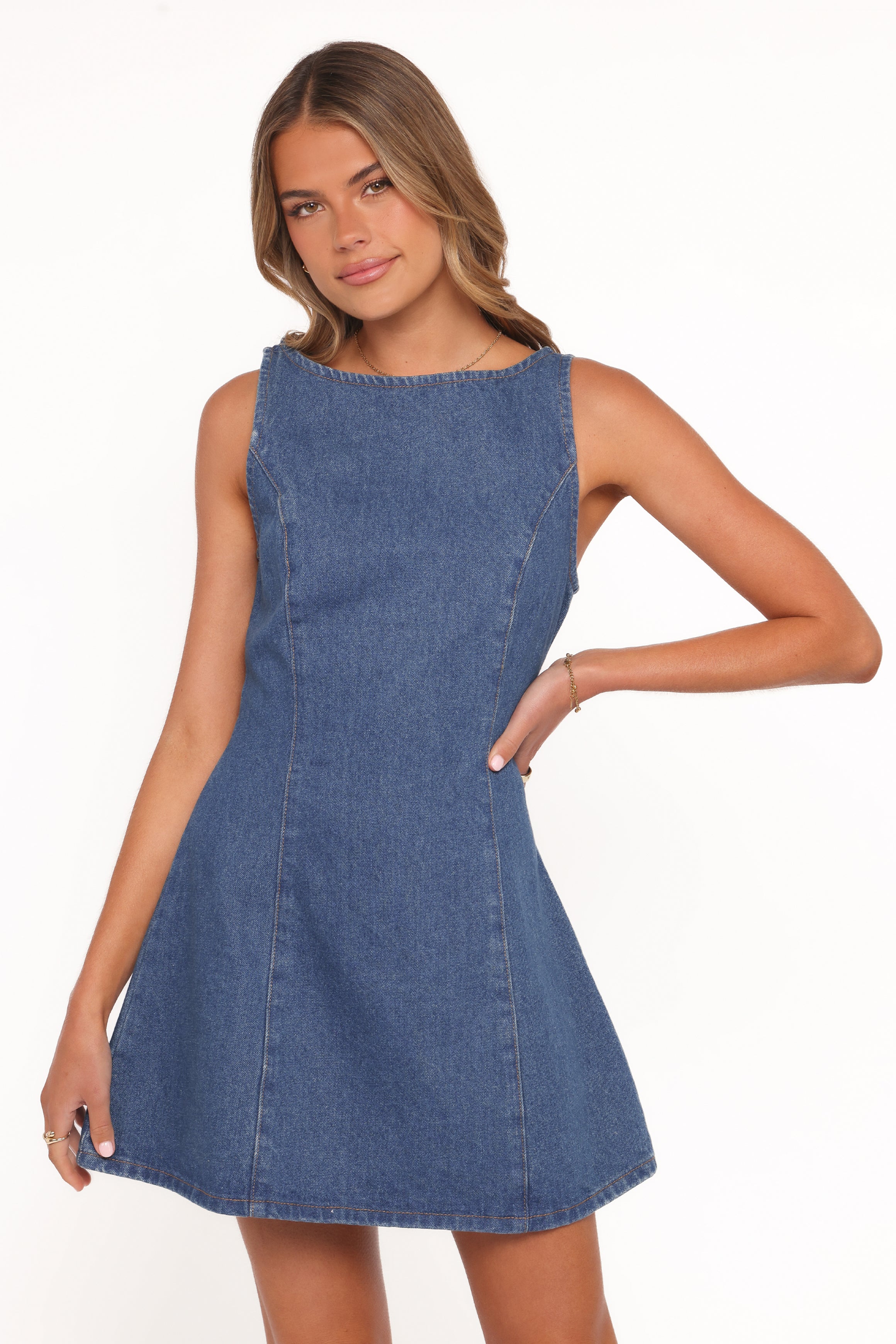 Petal and Pup USA DRESSES Katina Mini Dress - Denim