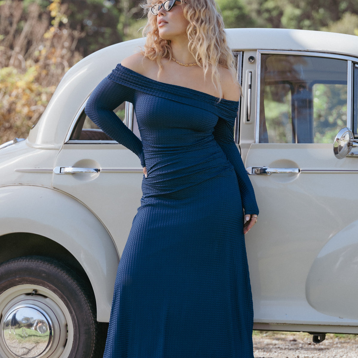 cathiey woodland off the shoulder dress Off Shoulder Dress with Wave Collar  Catherine Regehr