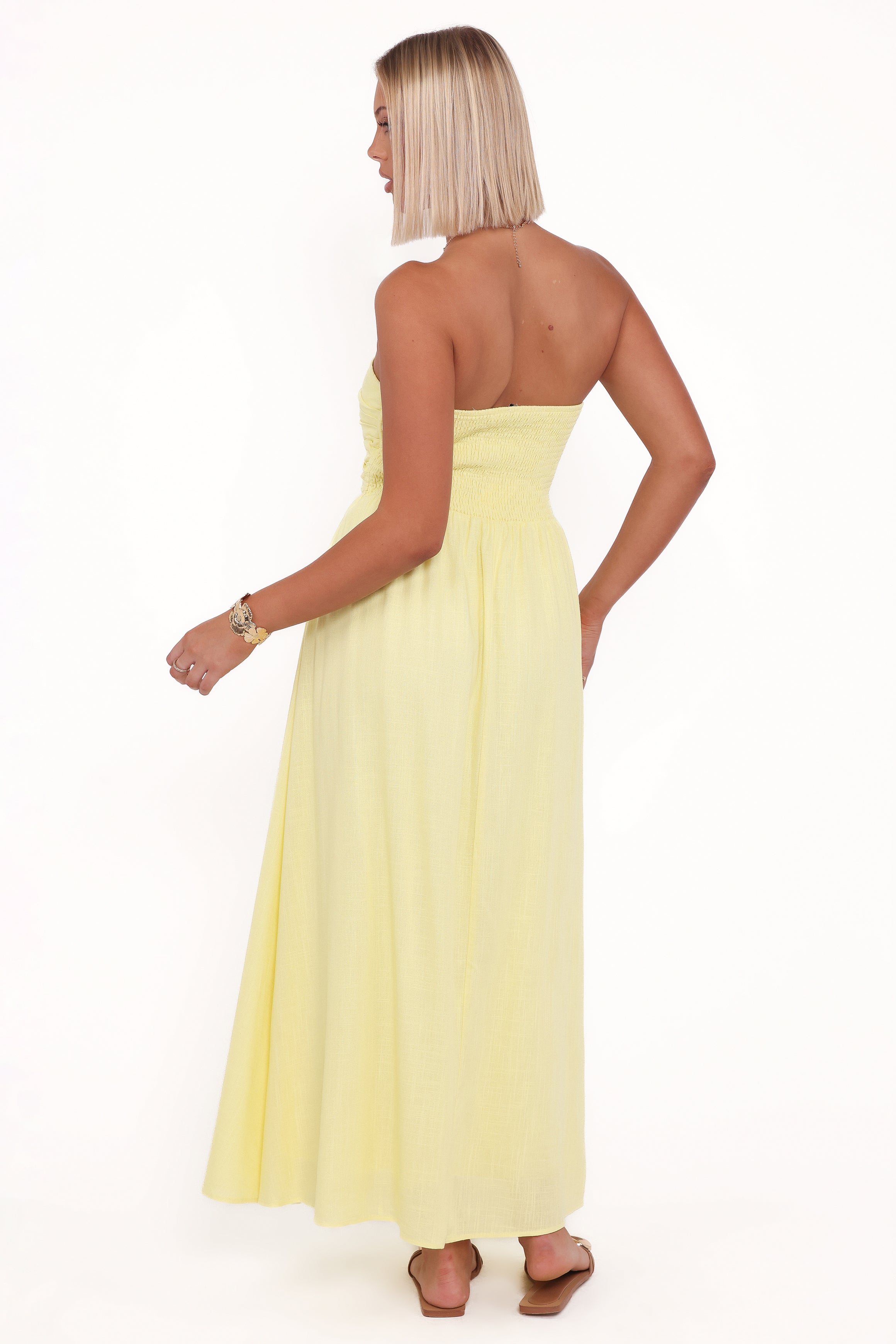 Petal and Pup USA DRESSES Kayt Strapless Dress - Butter Yellow