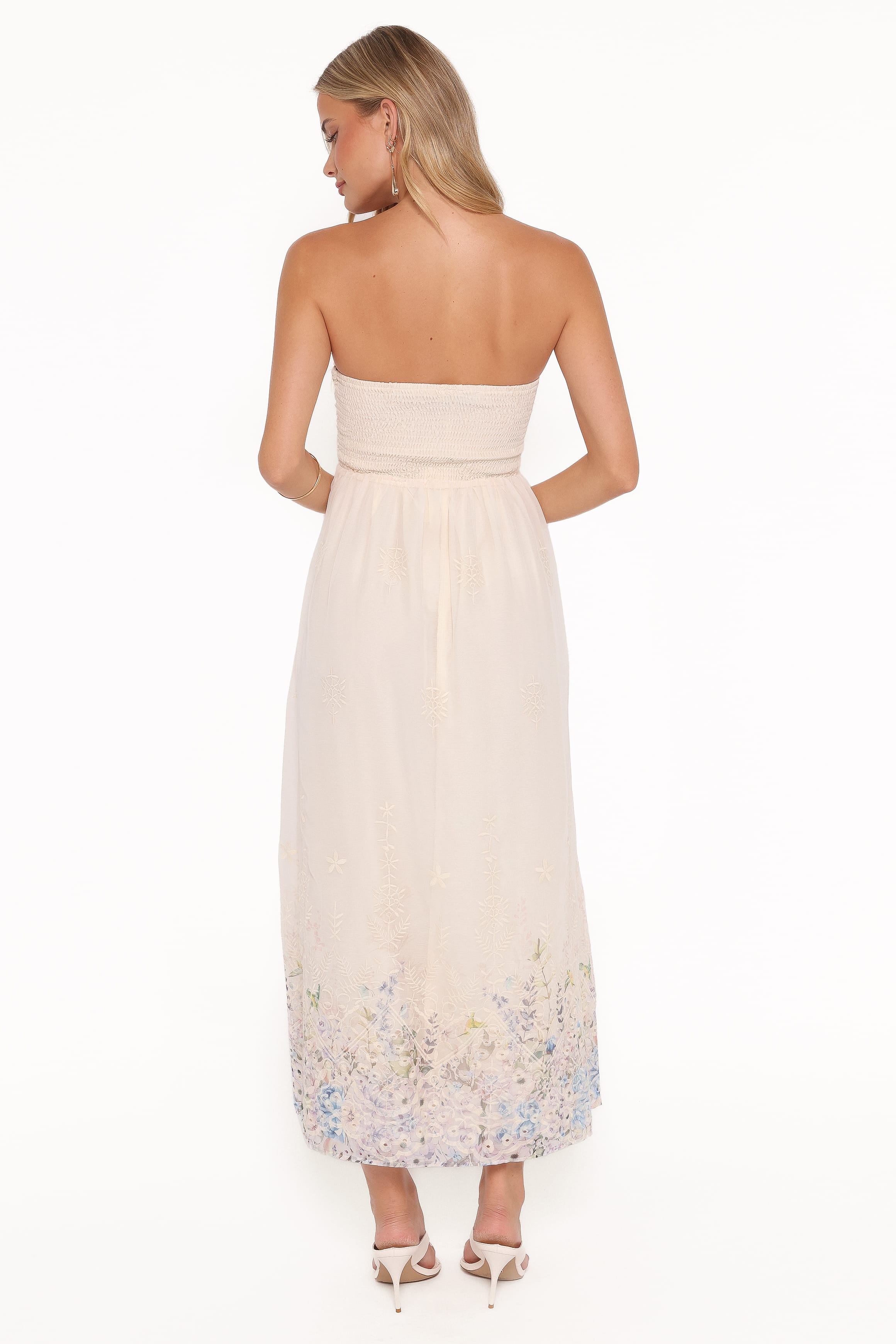 Petal and Pup USA DRESSES Kayt Strapless Dress - Embroidered Floral