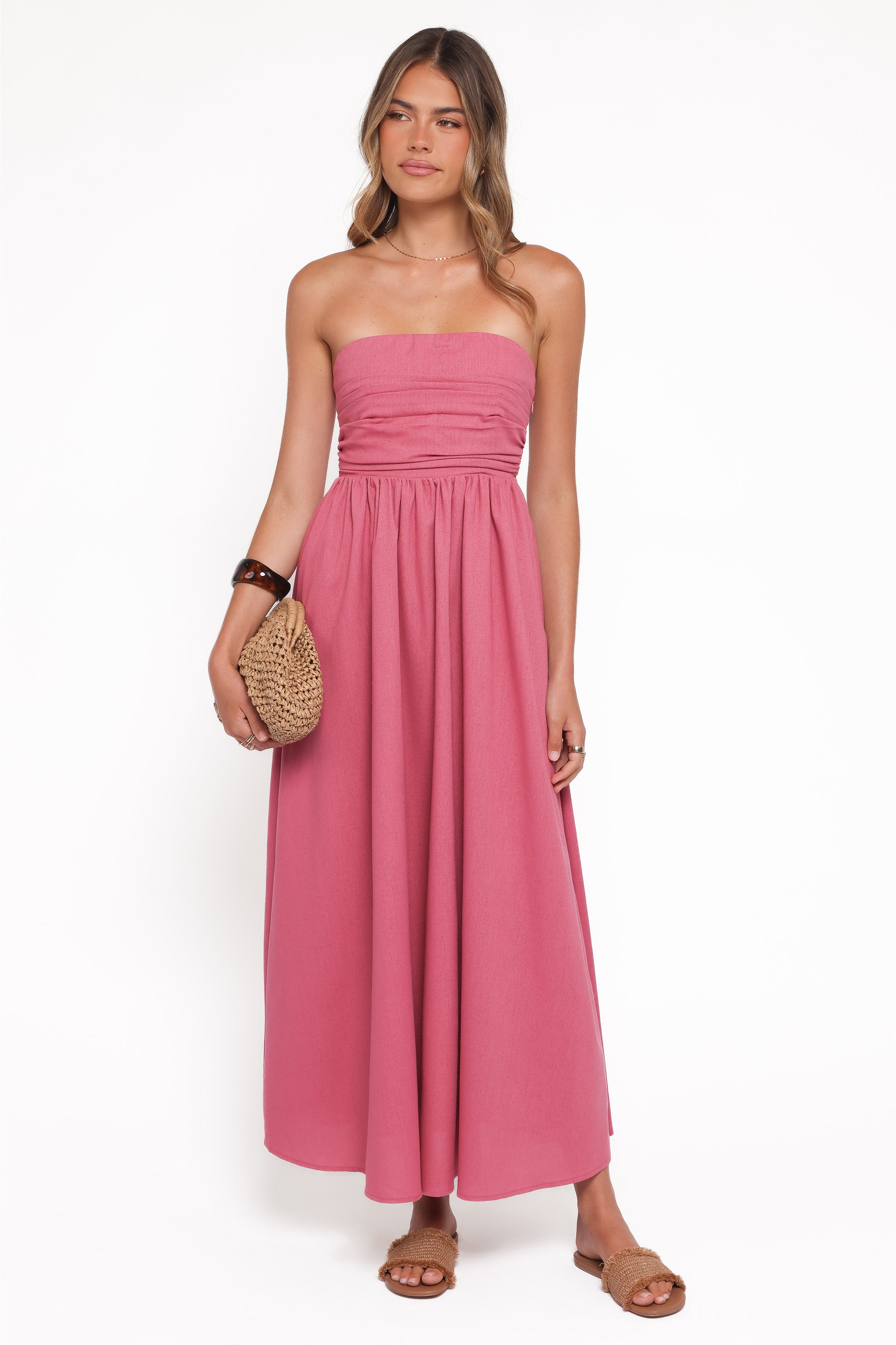 Petal and Pup USA DRESSES Kayt Strapless Dress - Petal Pink