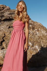 Petal and Pup USA DRESSES Kayt Strapless Dress - Petal Pink