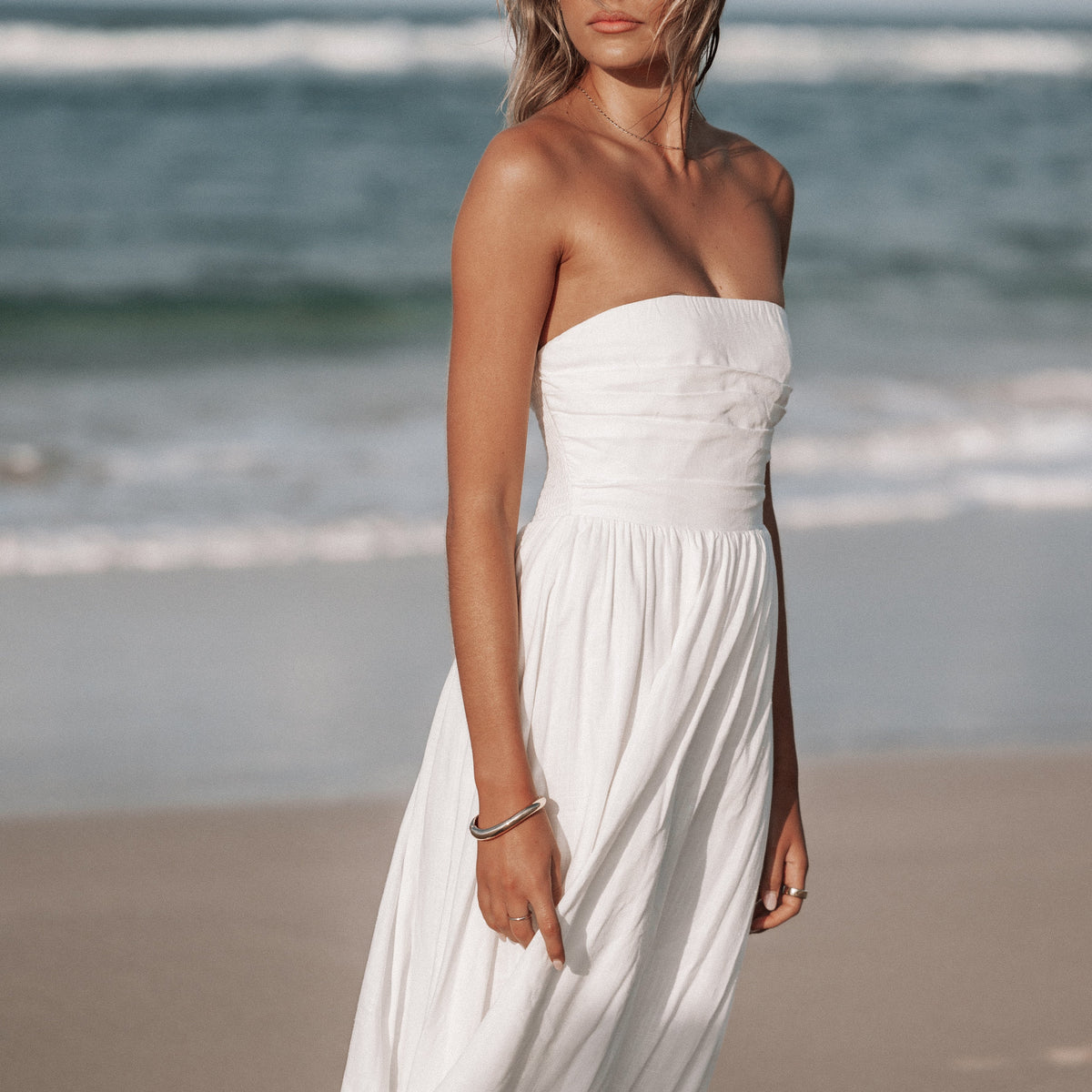 Petal and Pup Women's Kayt Strapless Dress - White XL Petal and Pup Women's Kayt Strapless Dress - White XL