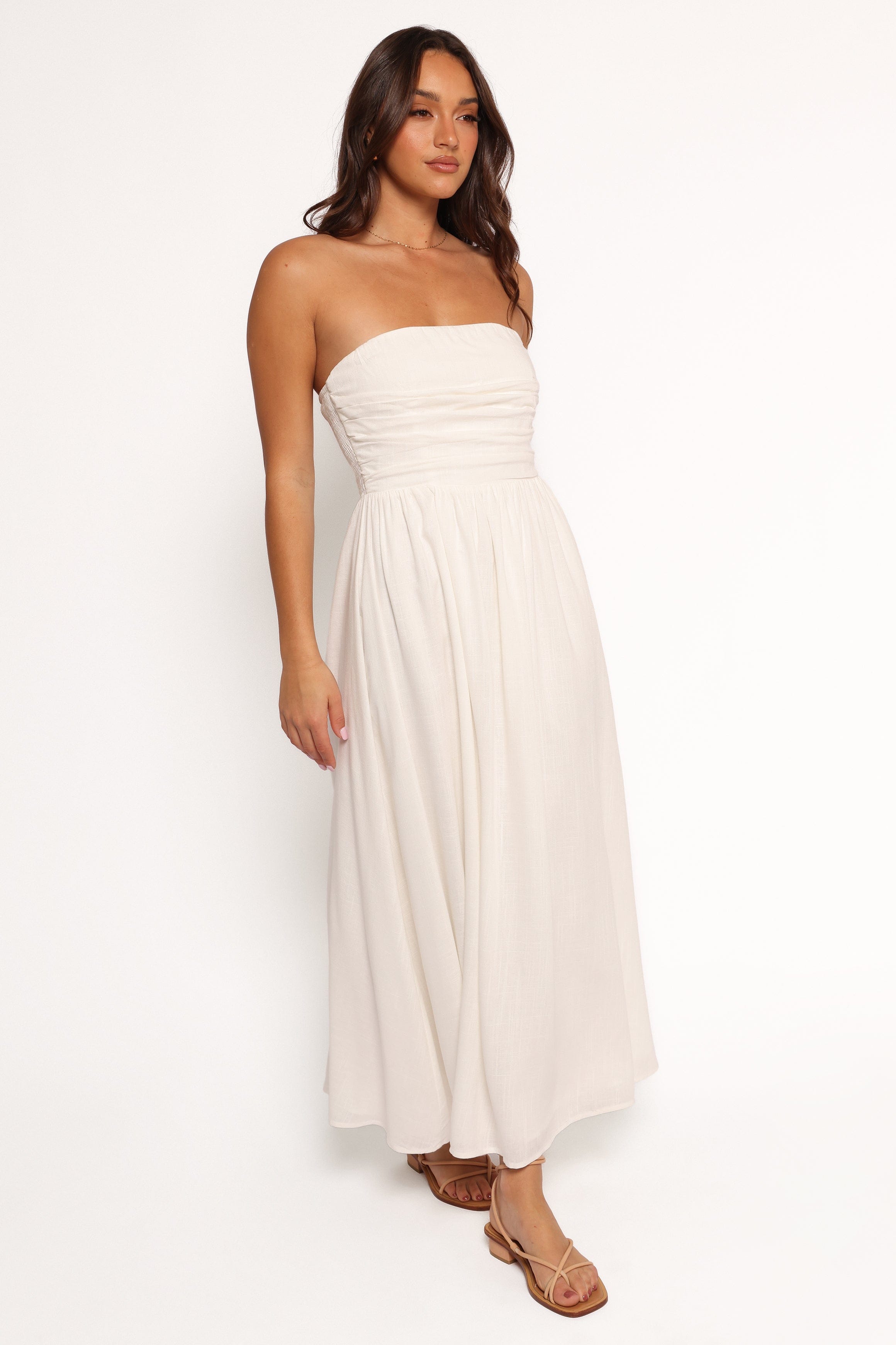 Kayt Strapless Dress - White | Petal & Pup USA Kayt Strapless Dress - White | Petal & Pup USA