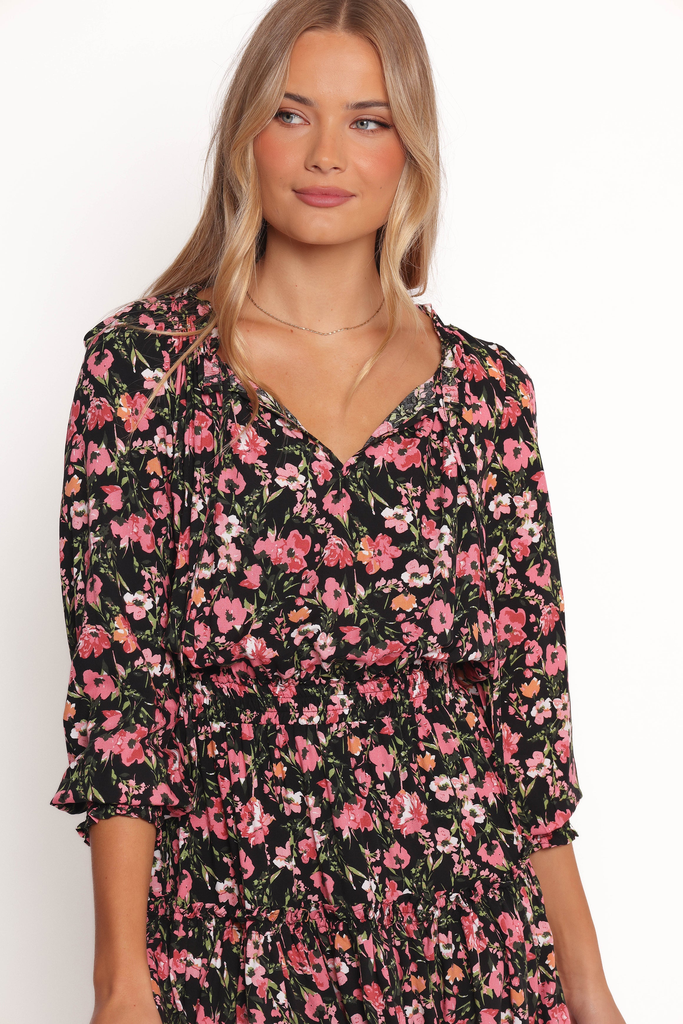 Petal and Pup USA DRESSES Kealan Dress - Black Floral
