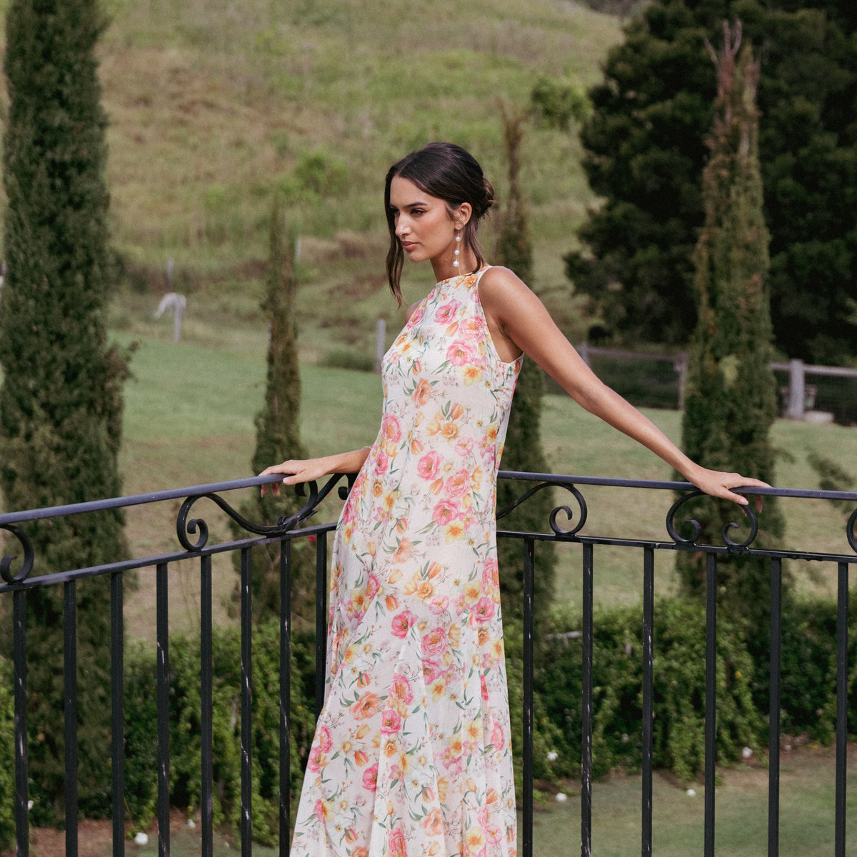 chinese dress ladies Keani Maxi Dress - Peony