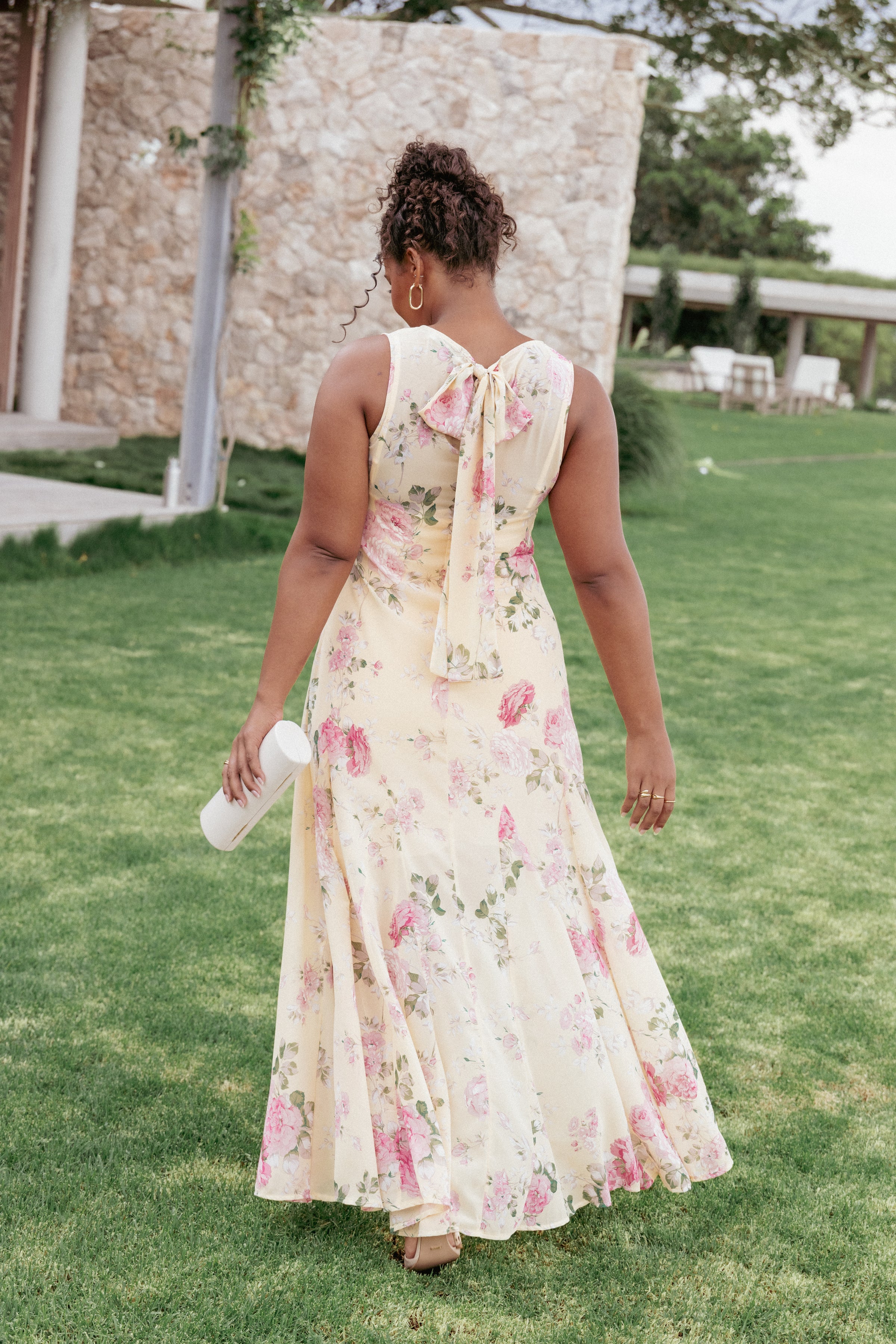 Petal and Pup USA DRESSES Keani Maxi Dress - Yellow Floral