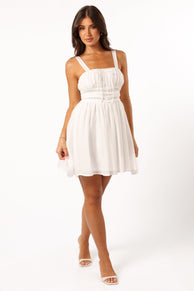 Petal and Pup USA DRESSES Keely Mini Dress - Off White