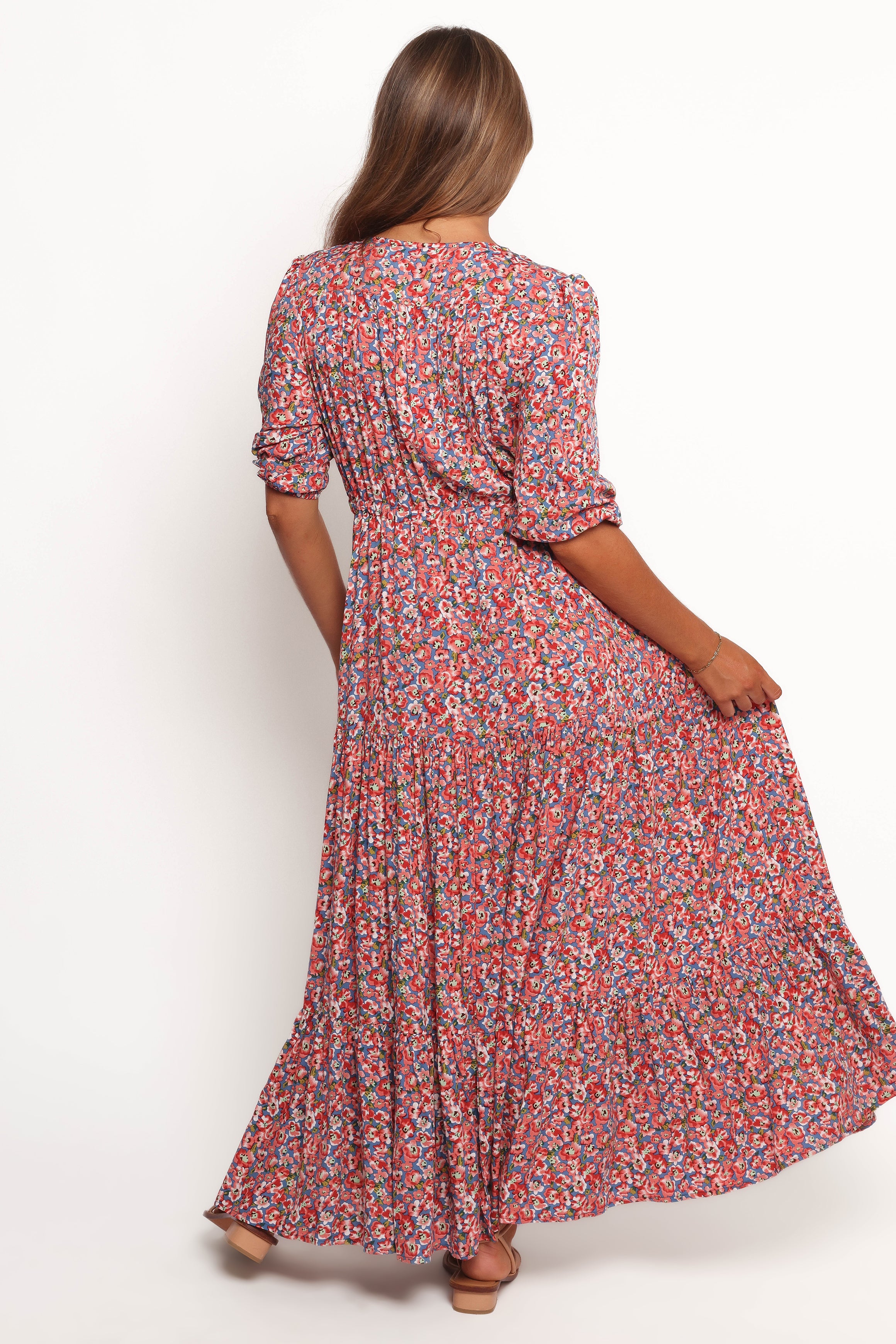Petal and Pup USA DRESSES Kelda Dress - Blue Ditsy Floral (Hold for Rack)