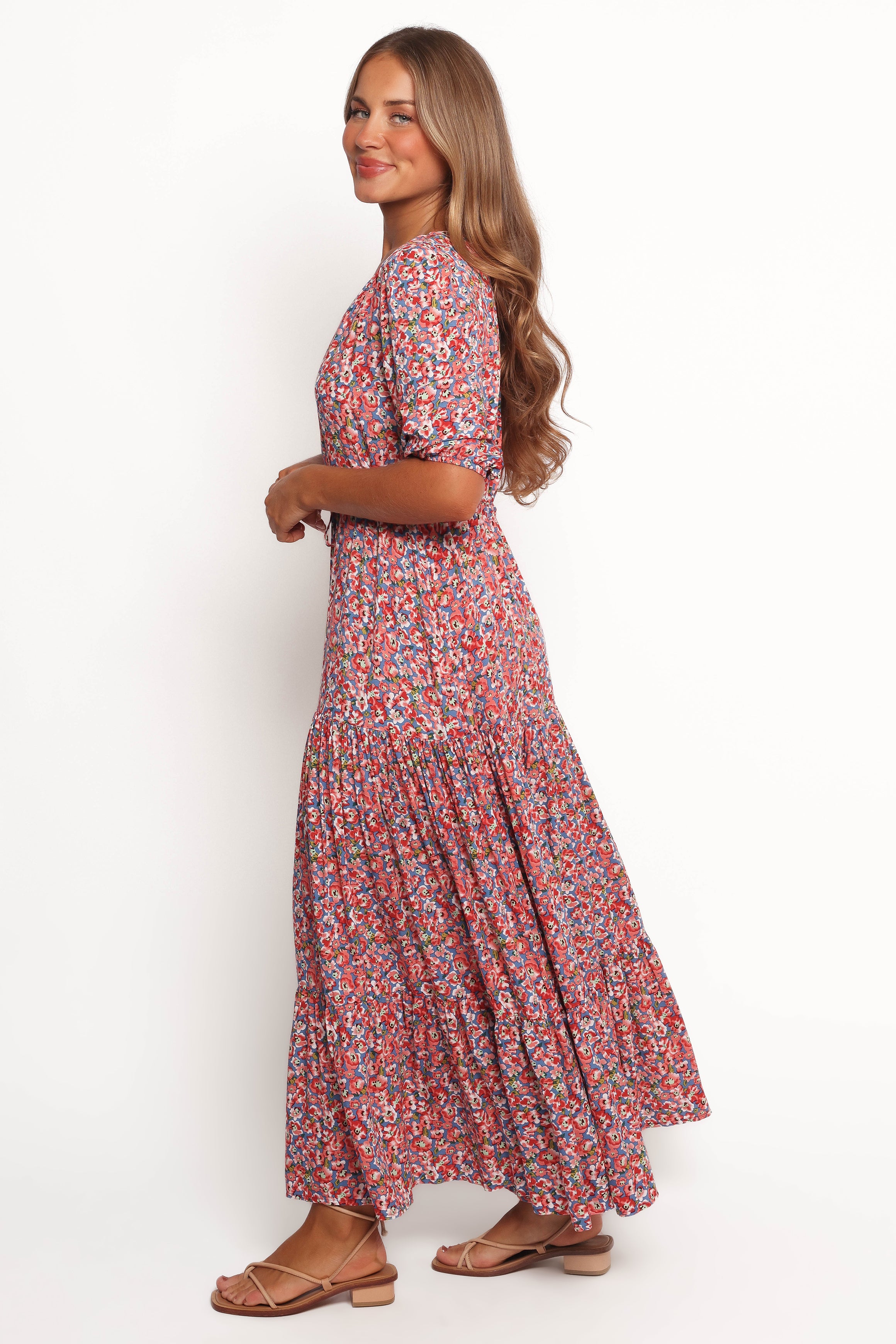 Petal and Pup USA DRESSES Kelda Dress - Blue Ditsy Floral (Hold for Rack)