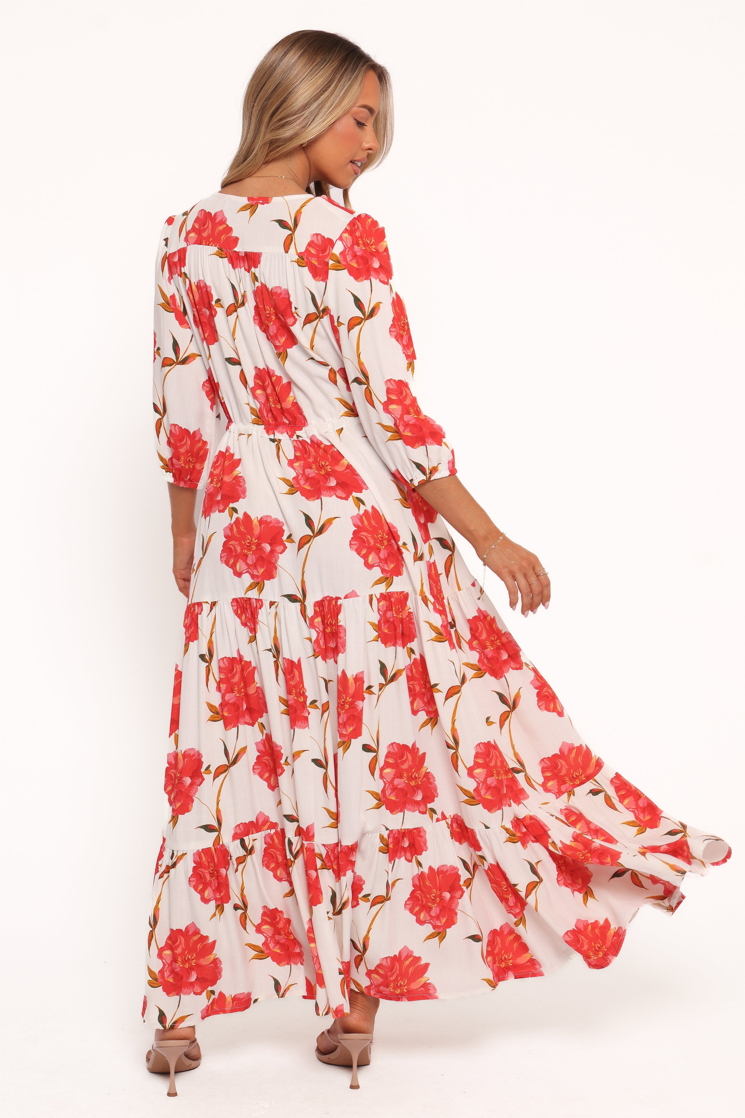 Petal and Pup USA DRESSES Kelda Dress - Red Floral
