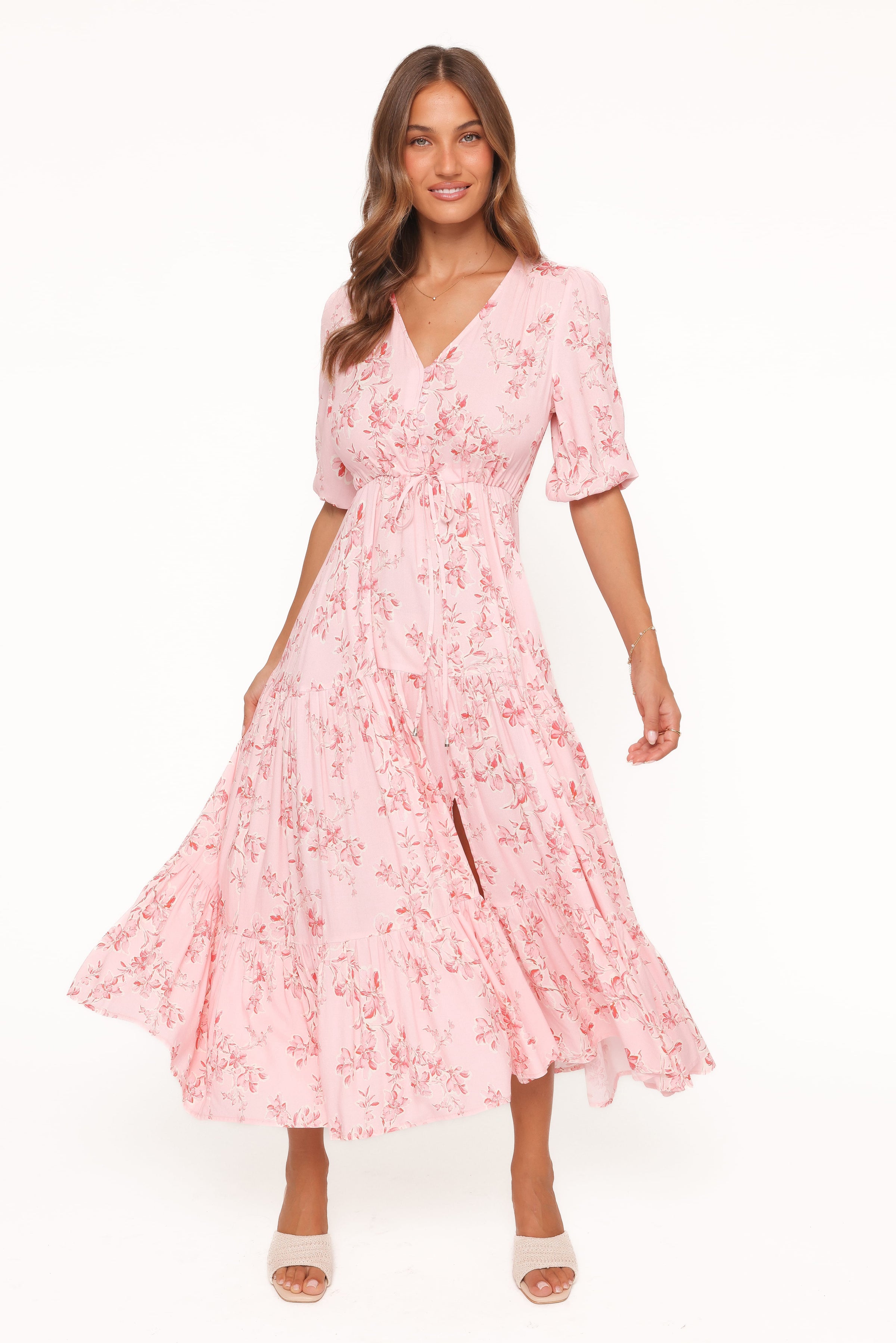 Petal and Pup USA DRESSES Kelda Dress - Rose Pink Floral
