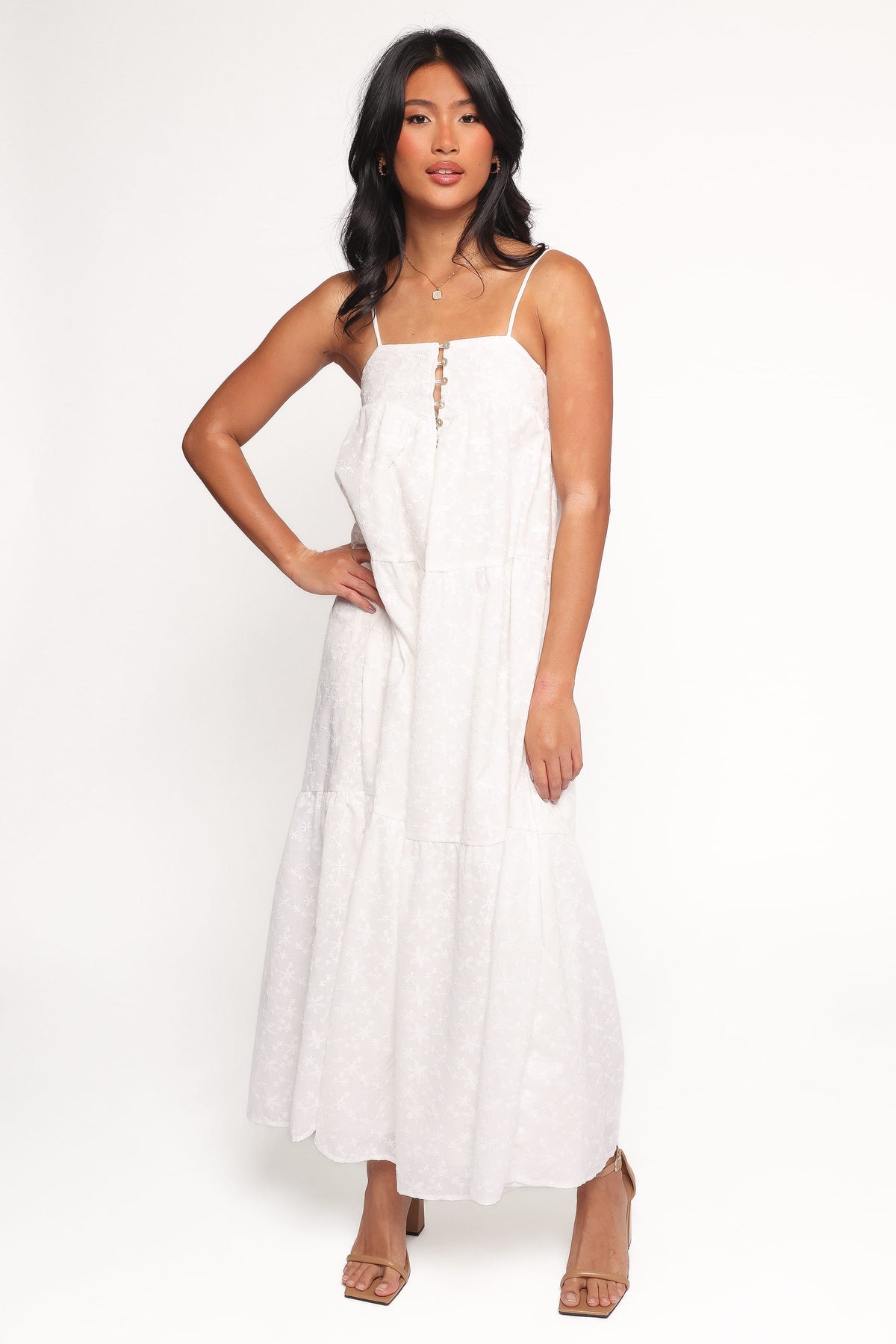 Petal and Pup USA DRESSES Kendal Maxi Dress - White (Hold for Rack)