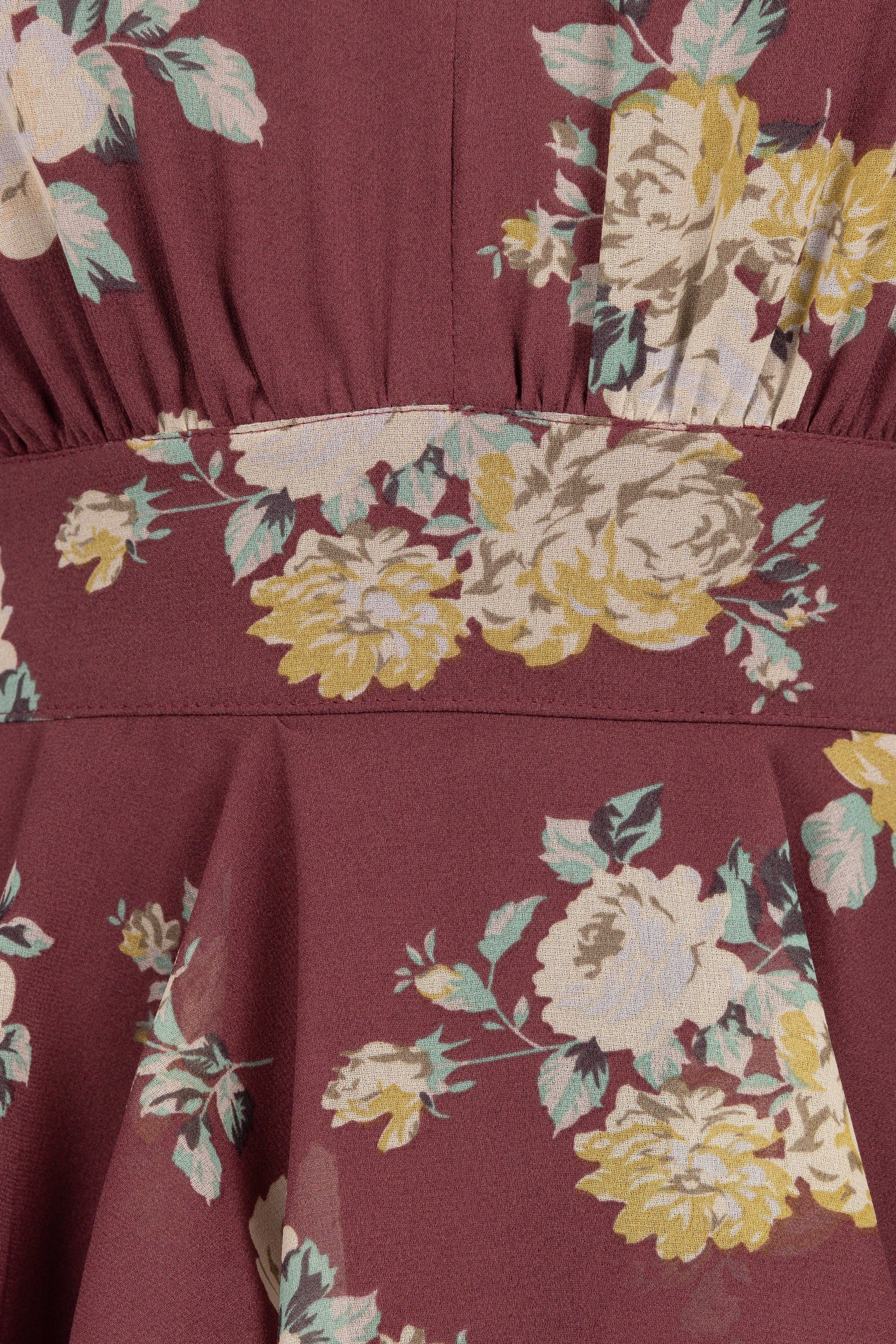 Petal and Pup USA DRESSES Kendall Maxi Halterneck Dress - Dark Wine