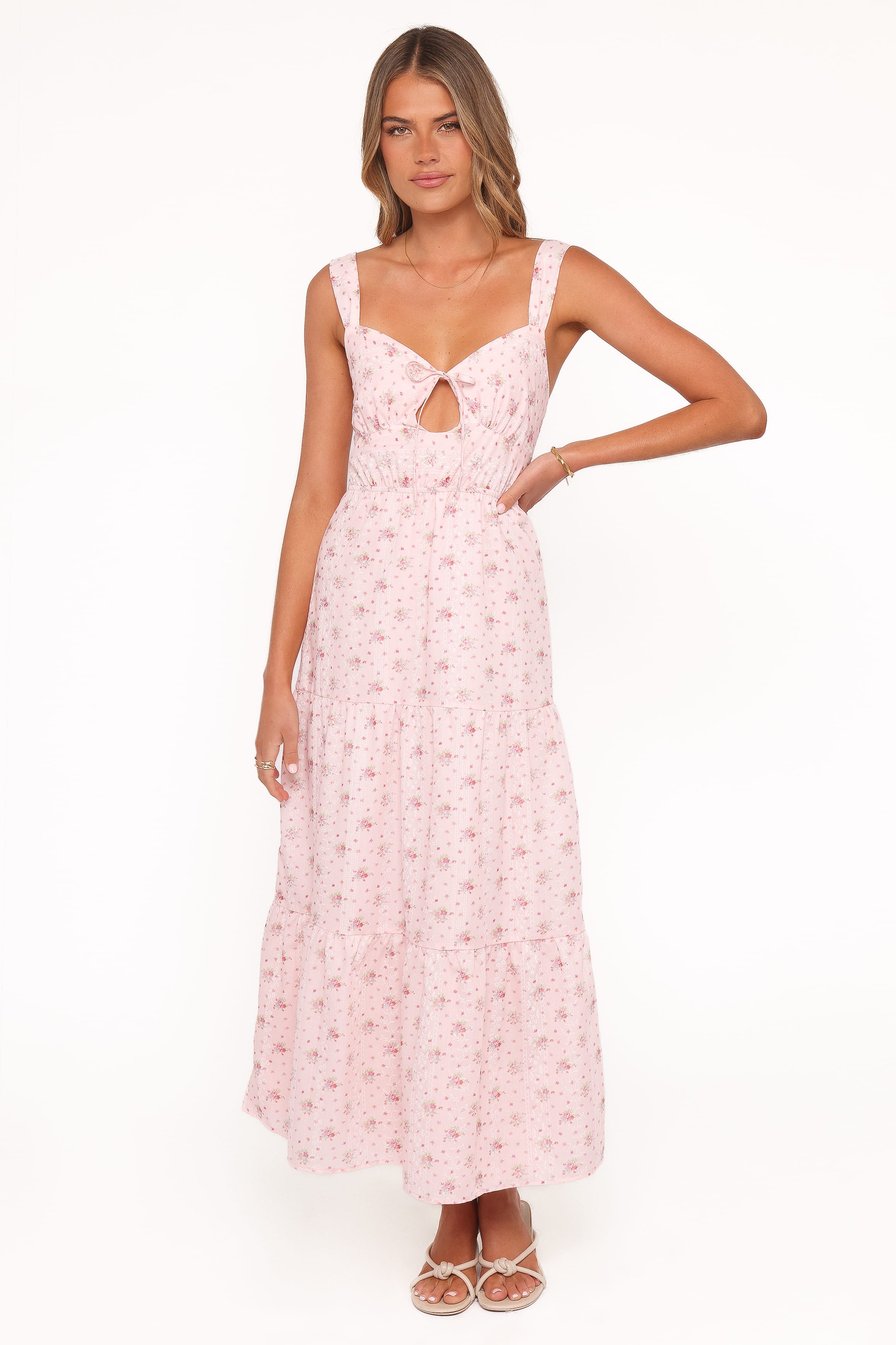 Petal and Pup USA DRESSES Kendra Maxi Dress - Pink Floral