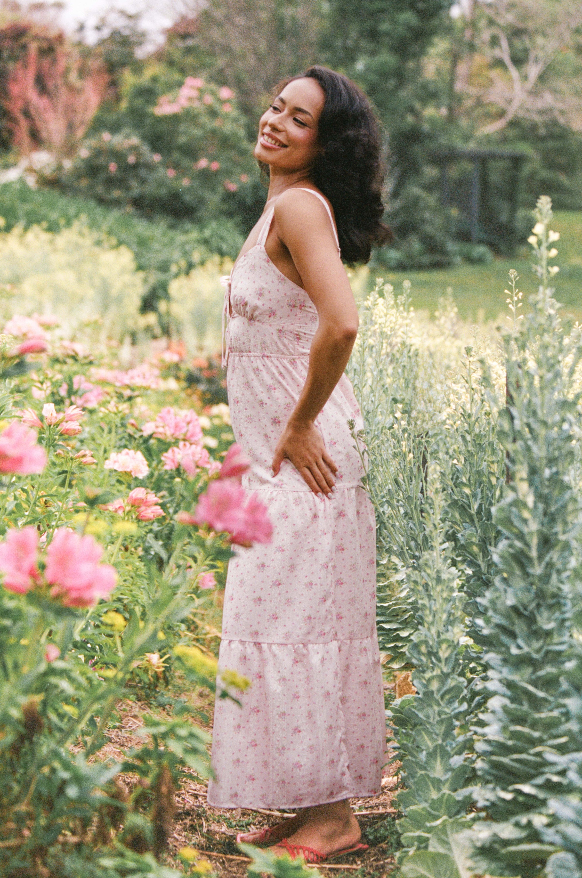 Petal and Pup USA DRESSES Kendra Maxi Dress - Pink Floral
