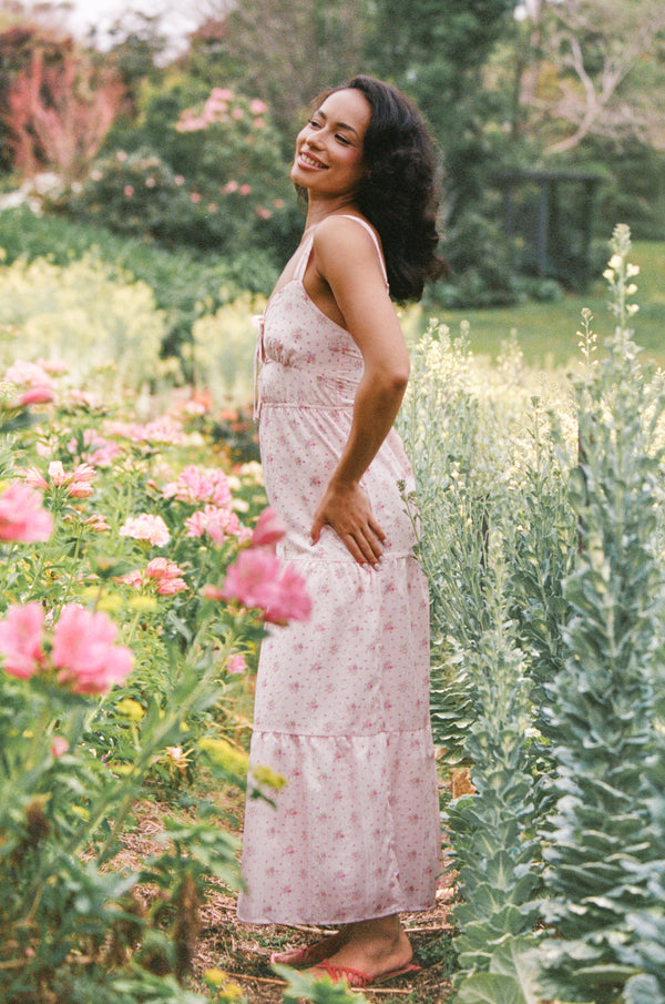 Petal and Pup USA DRESSES Kendra Maxi Dress - Pink Floral