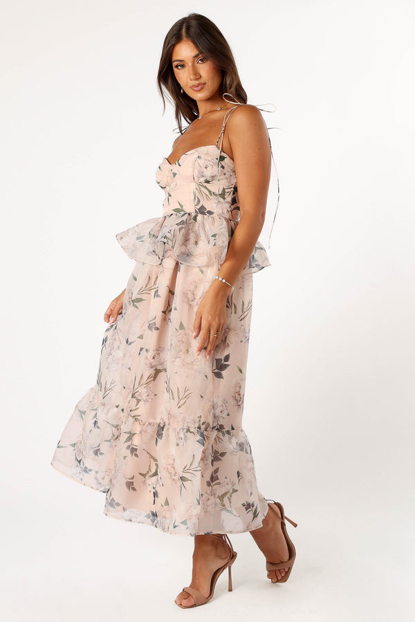 Petal and Pup USA DRESSES Kennie Midi Dress - Pink Floral