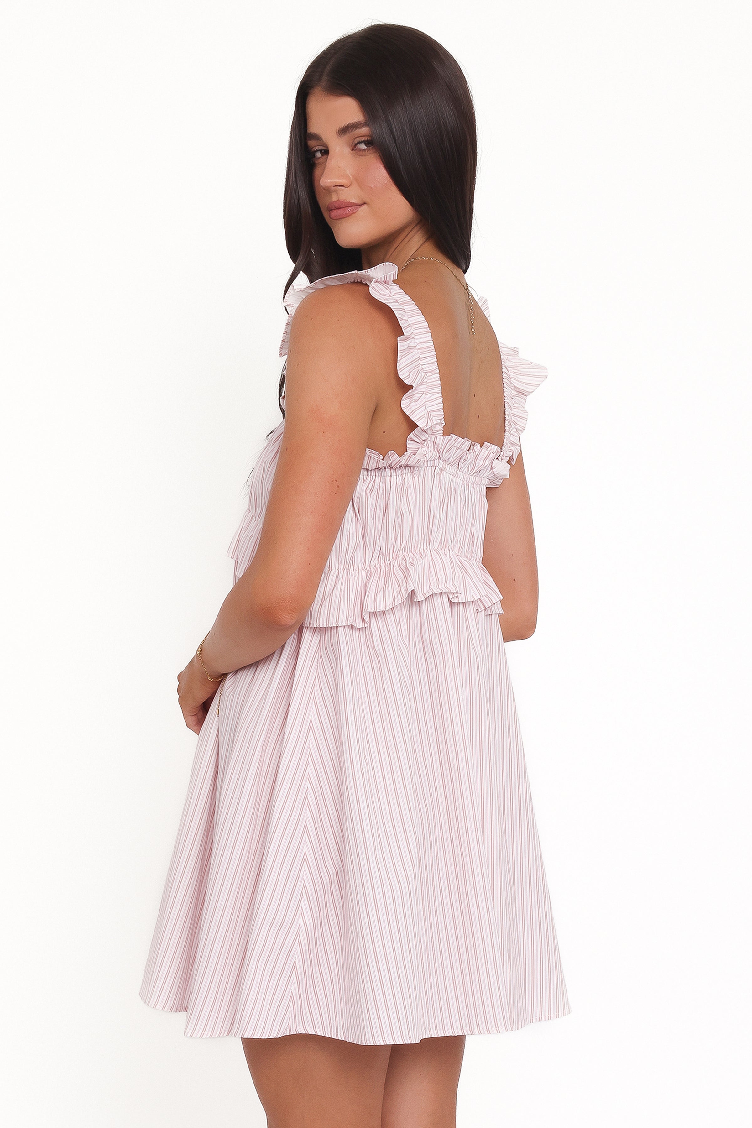 Petal and Pup USA DRESSES Keonia Mini Dress - Pink Stripe