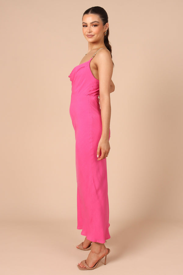 Petal and Pup USA DRESSES Khaleesi Slip Midi Dress - Pink