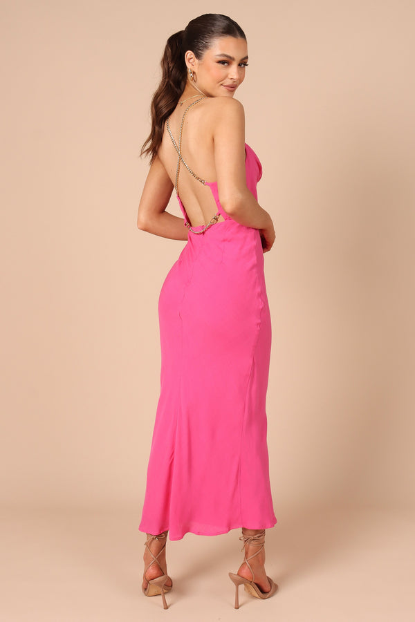 Petal and Pup USA DRESSES Khaleesi Slip Midi Dress - Pink