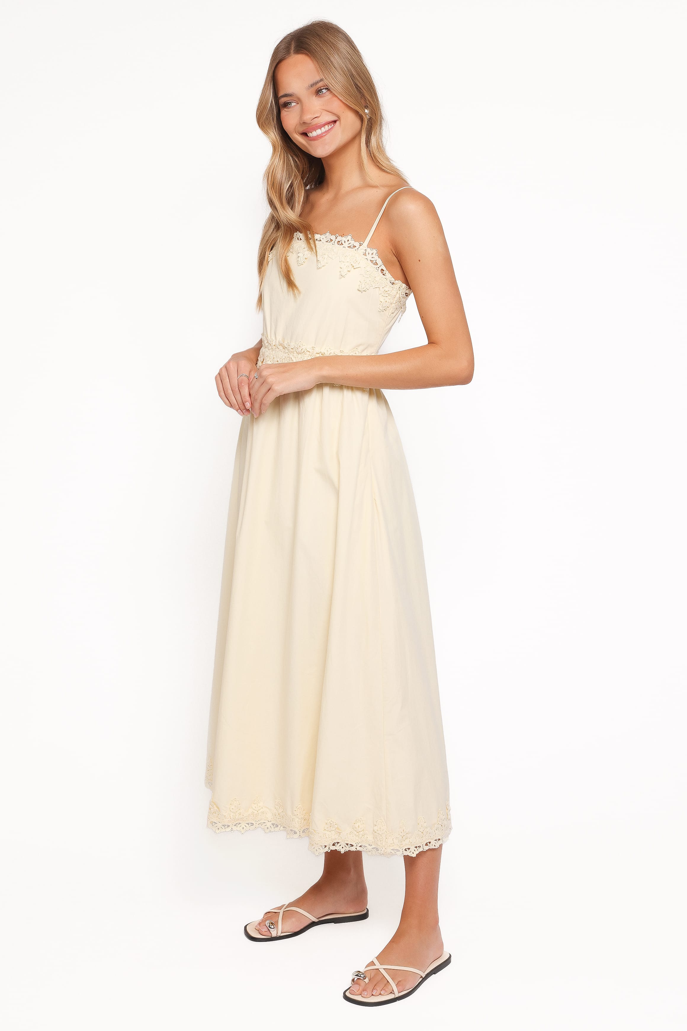Petal and Pup USA DRESSES Kiana Midi Dress - Pale Yellow