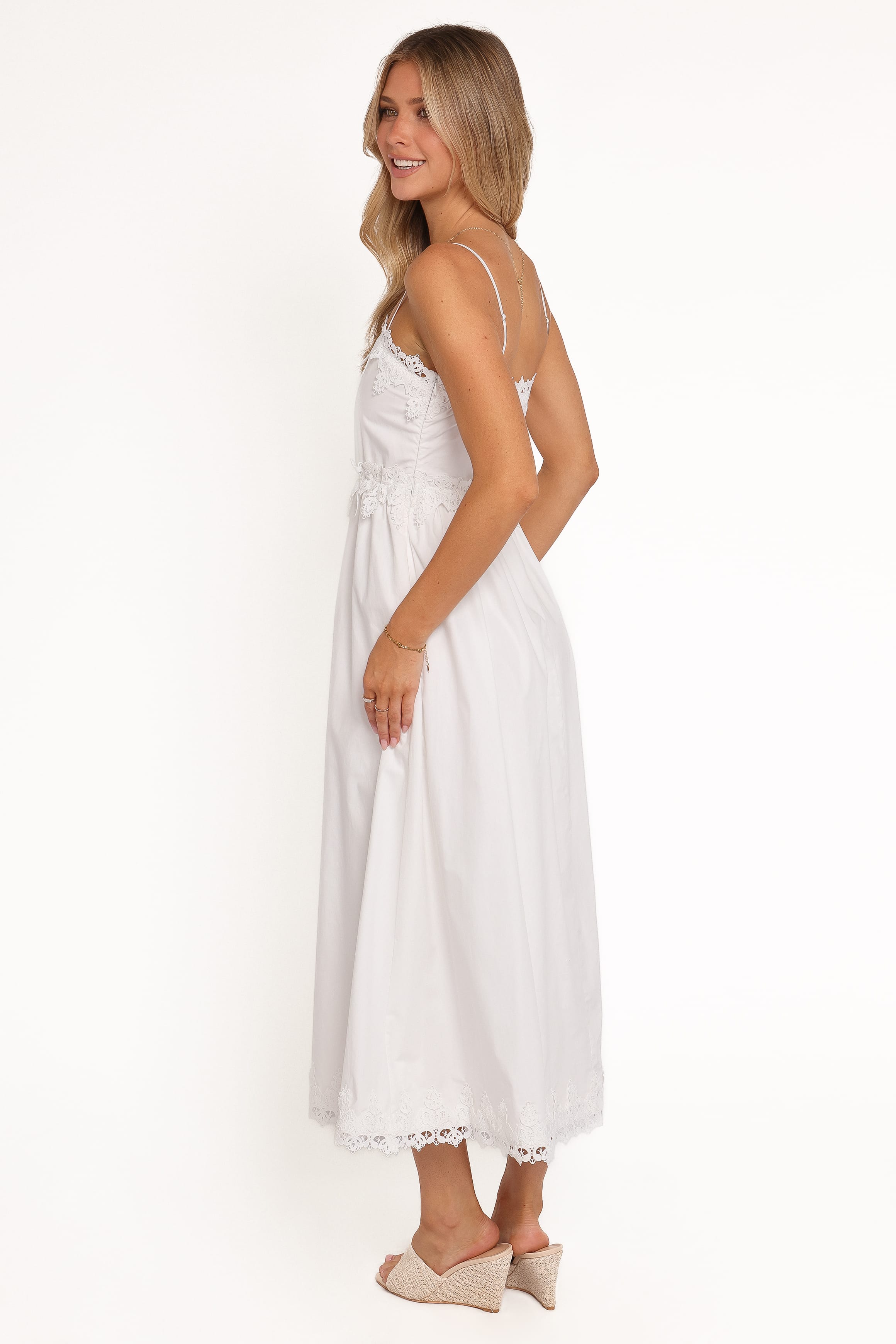 Petal and Pup USA DRESSES Kiana Midi Dress - White