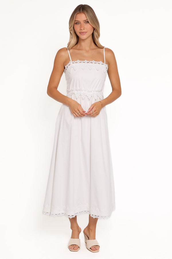 Petal and Pup USA DRESSES Kiana Midi Dress - White