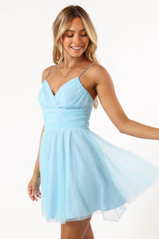 Petal and Pup USA DRESSES Kienna Tulle Mini Dress - Blue