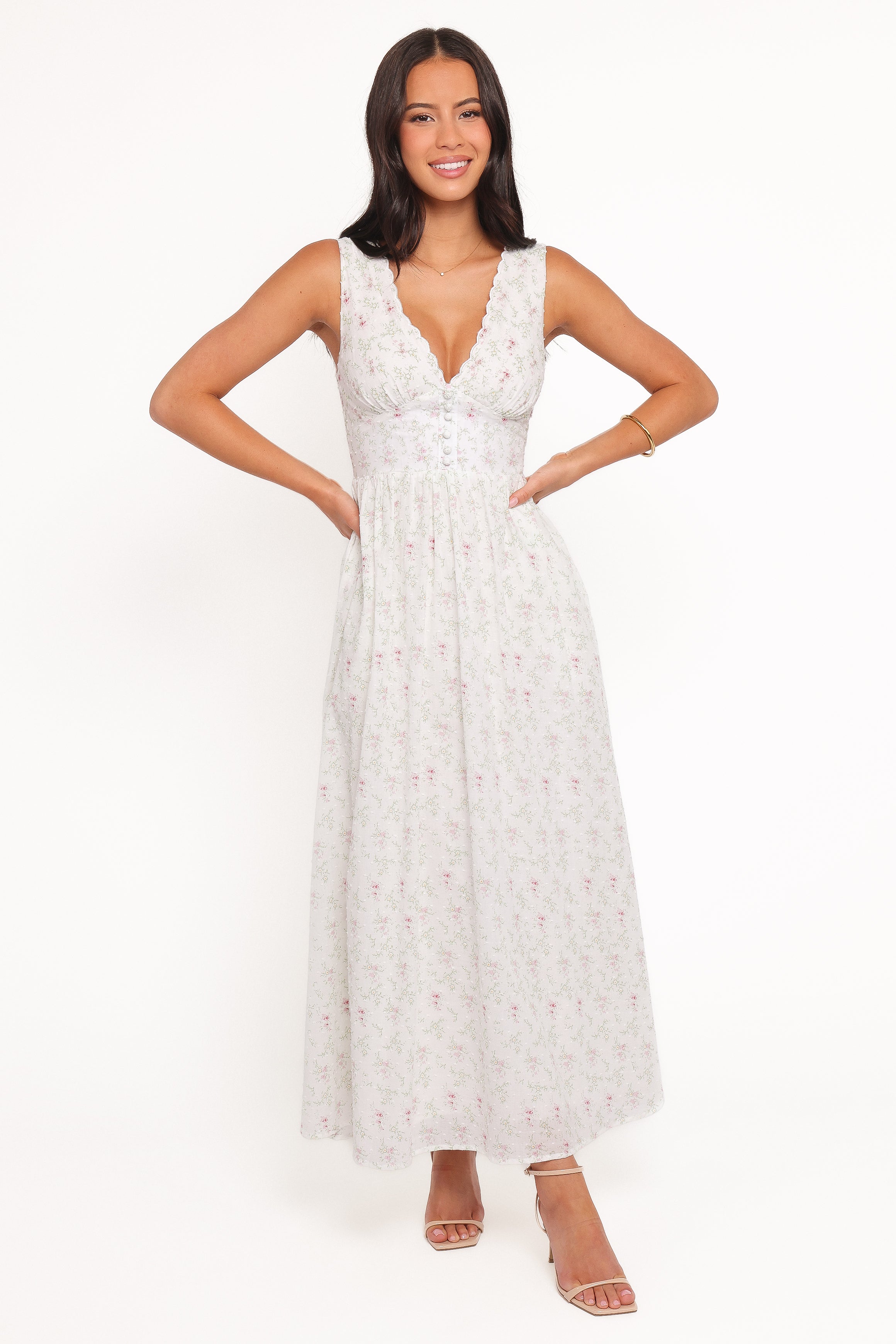 Petal and Pup USA DRESSES Kimlee Midi Dress - Garden Ditsy