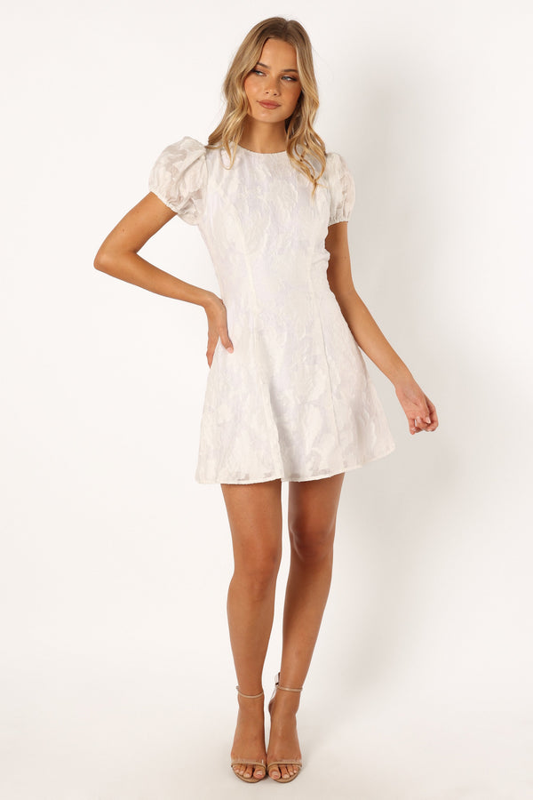 Petal and Pup USA DRESSES Kimmy Backless Mini Dress - White