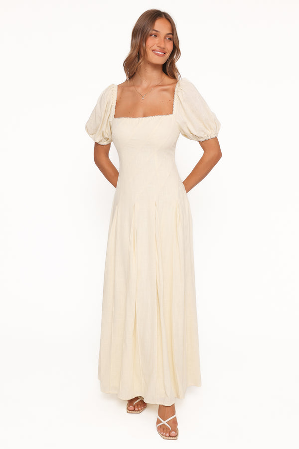 Petal and Pup USA DRESSES Kinlee Maxi Dress - Butter Yellow