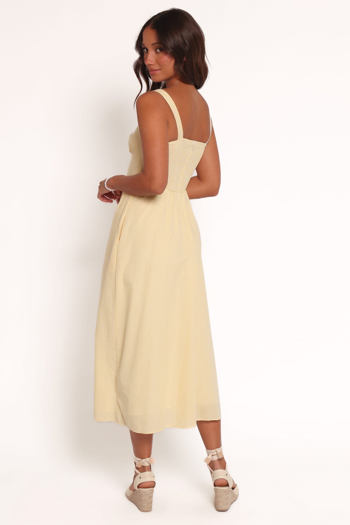 Kinslee Midi Dress - Yellow Gingham | Petal & Pup USA