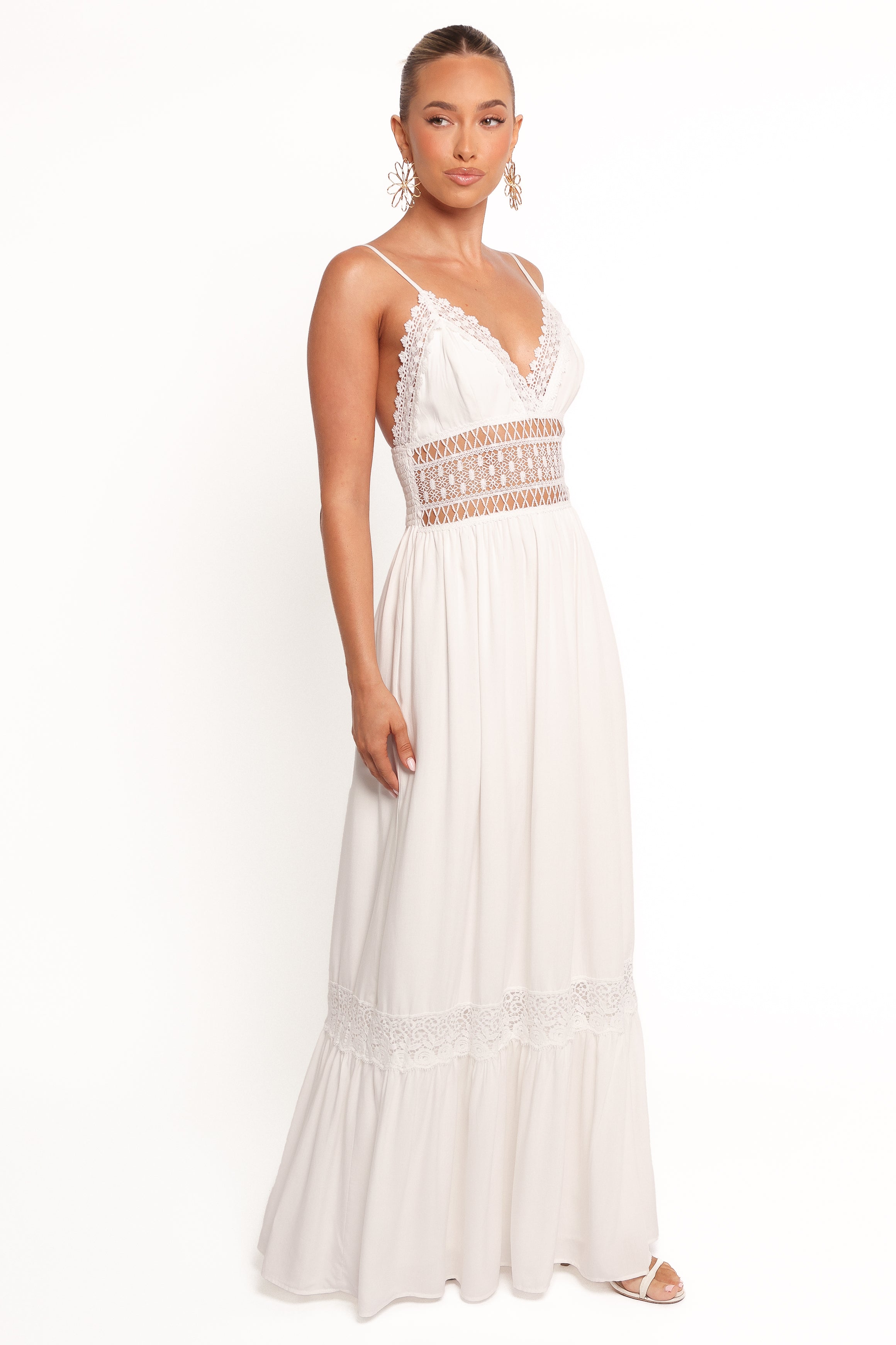Petal and Pup USA DRESSES Kiran Maxi Dress - White