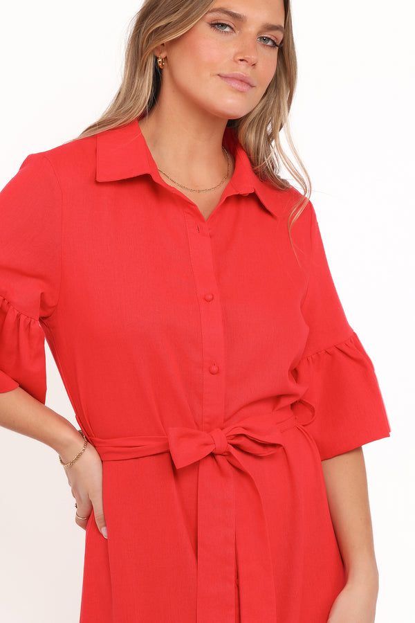 Petal and Pup USA DRESSES Kirrily Midi Dress - Red