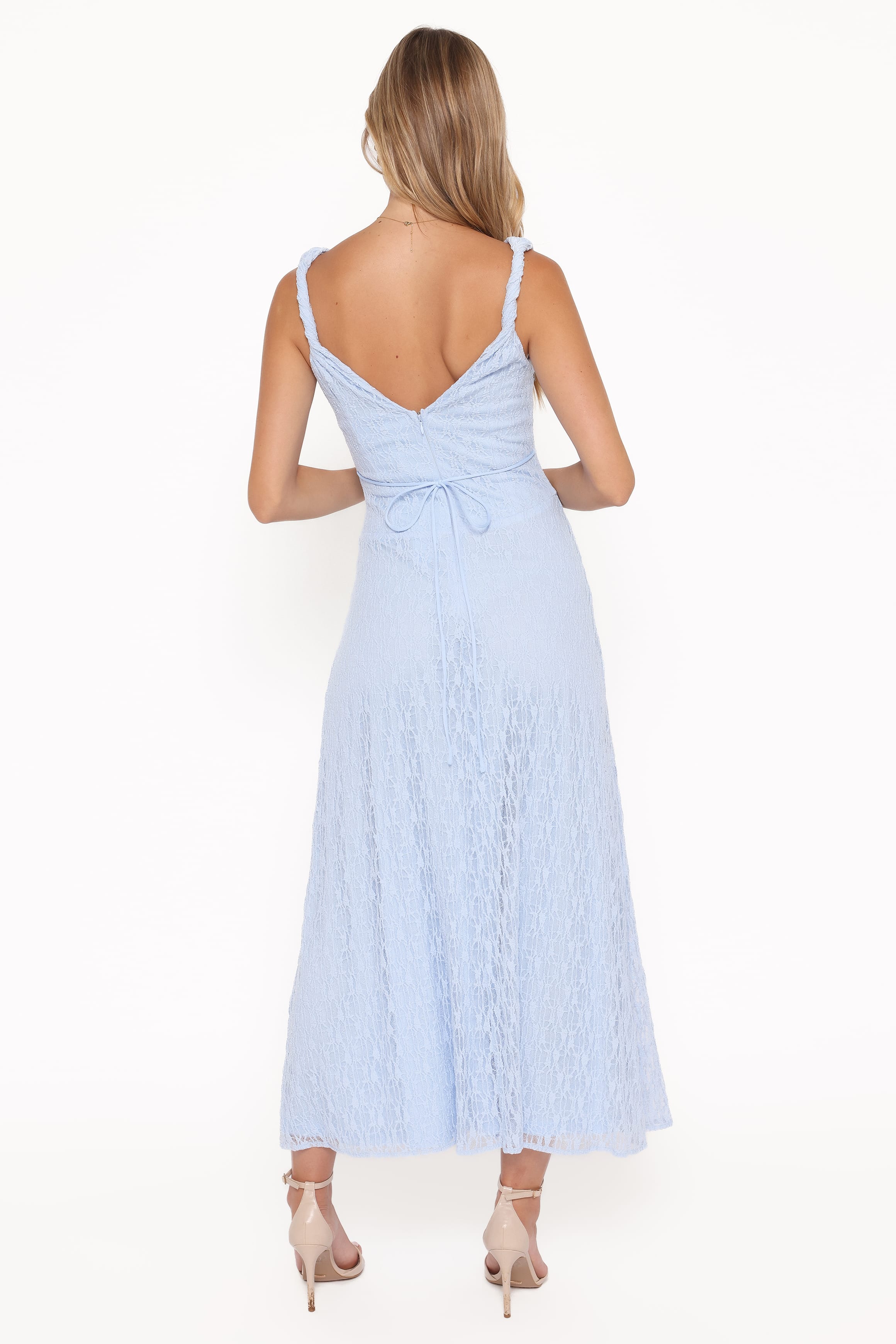 chinese dress ladies Kirsten Lace Maxi Dress - Cornflower Blue