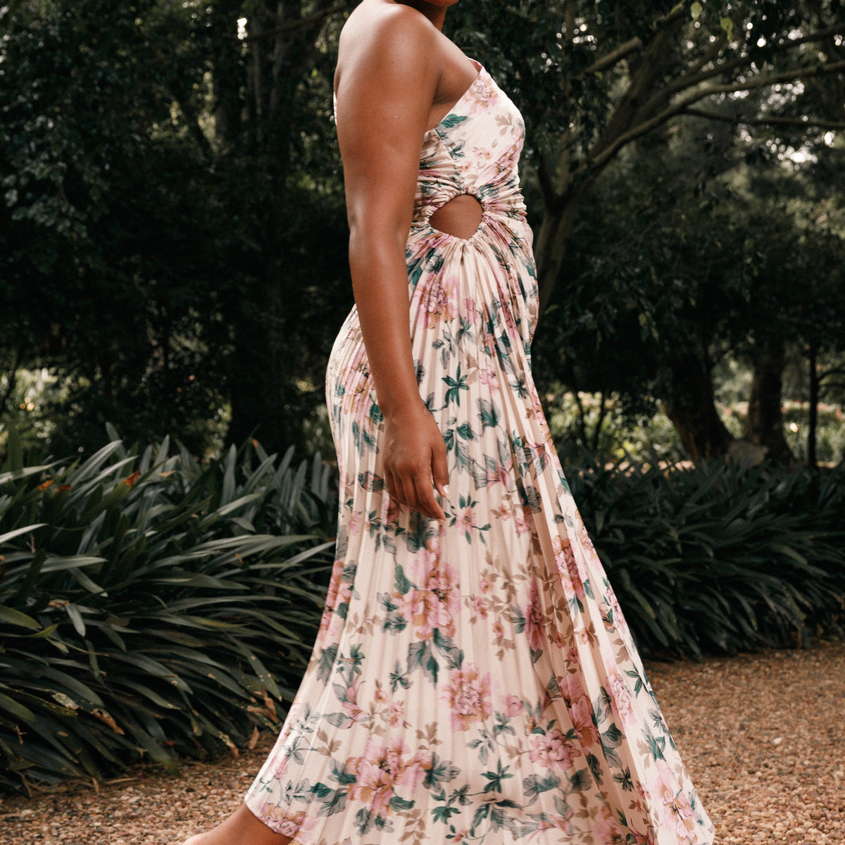 chinese dress ladies Petal Haze Off The Shoulder Maxi Dress – VICI main image 1