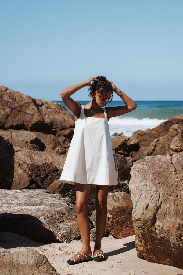 Petal and Pup USA DRESSES Kora Mini Dress - Chalk White
