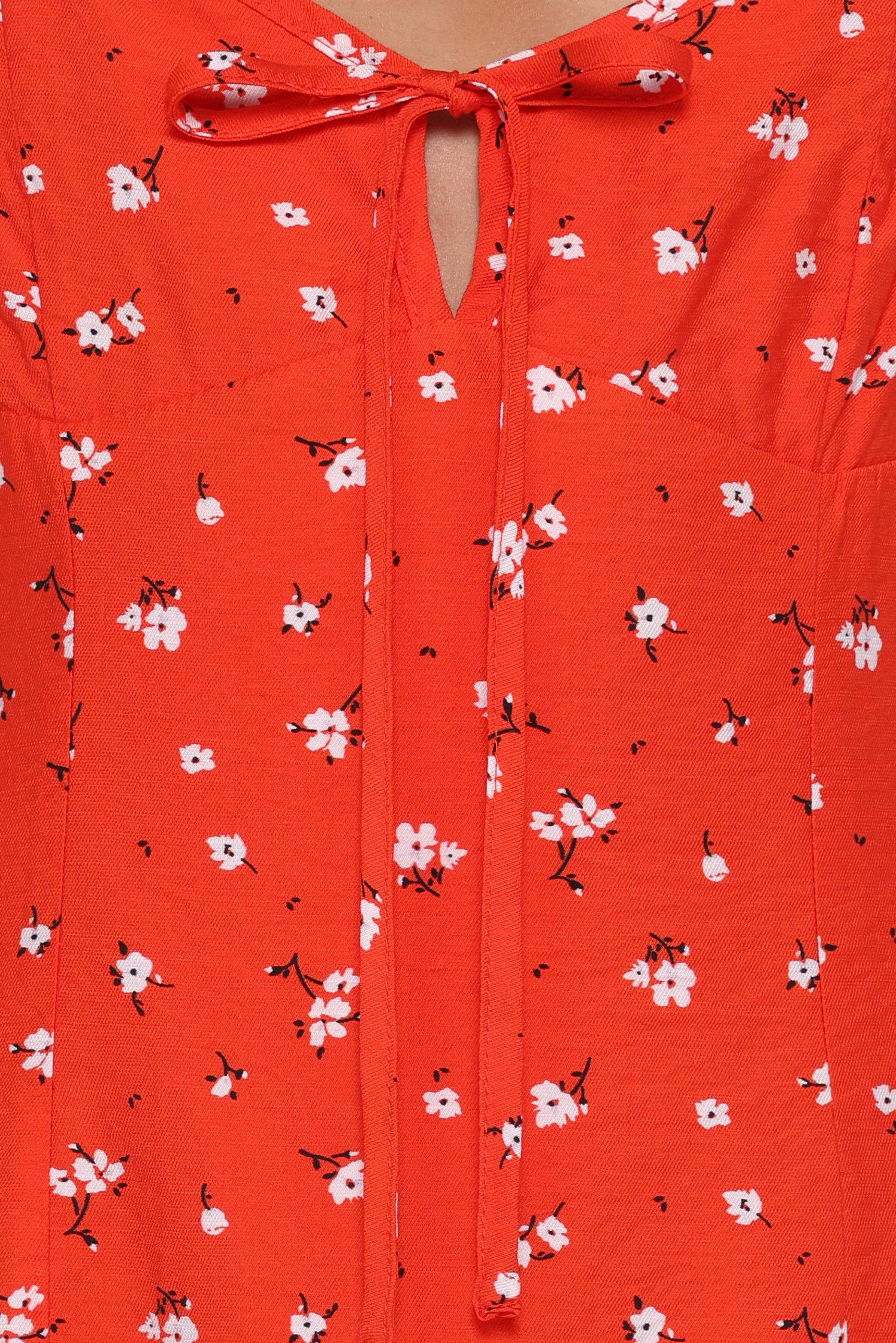 Petal and Pup USA DRESSES Lacey Mini Dress - Red Floral